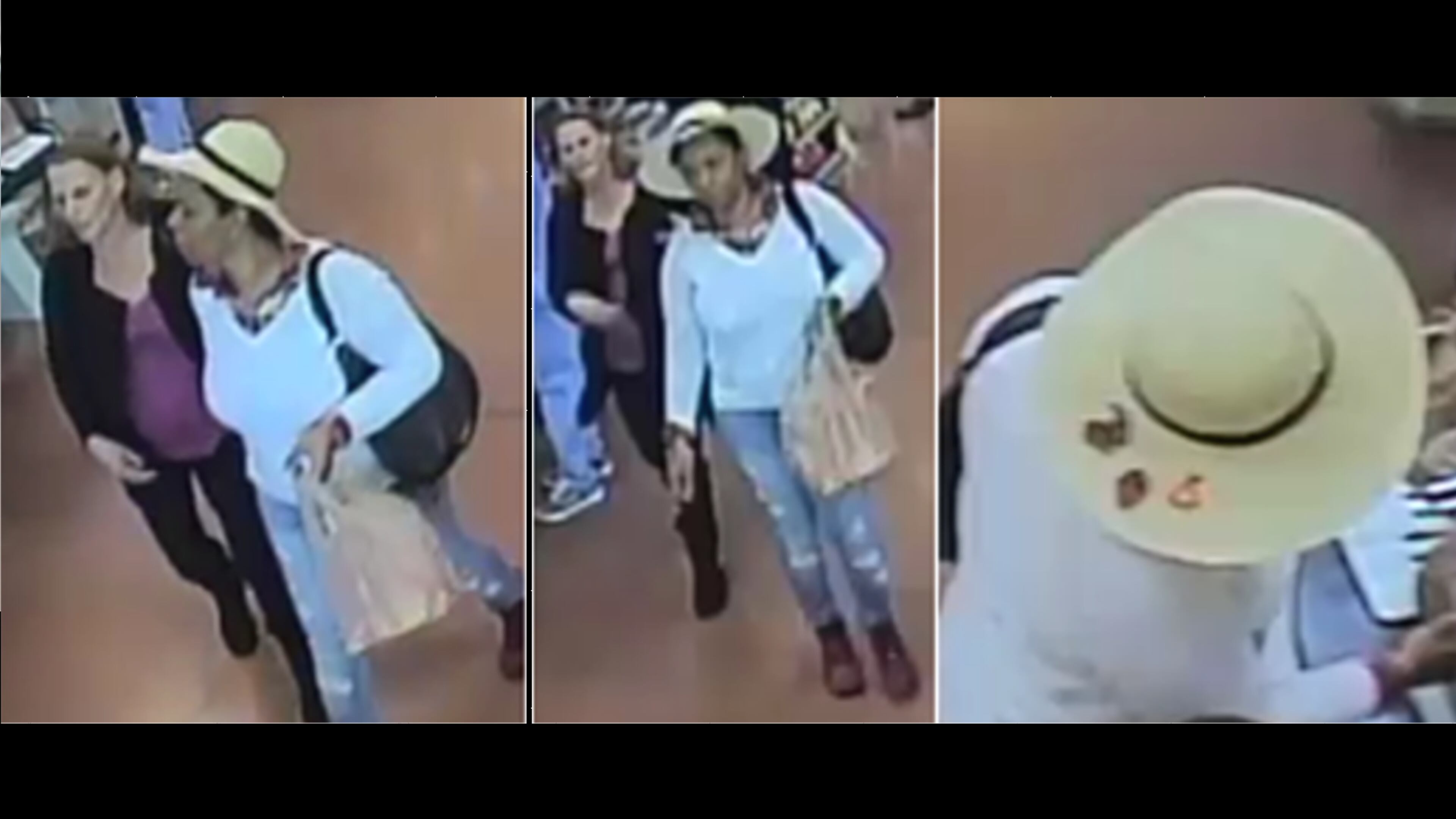 Gwinnett County police are trying to identify these two women. Police believe they stole credit cards and used them at a Kroger.