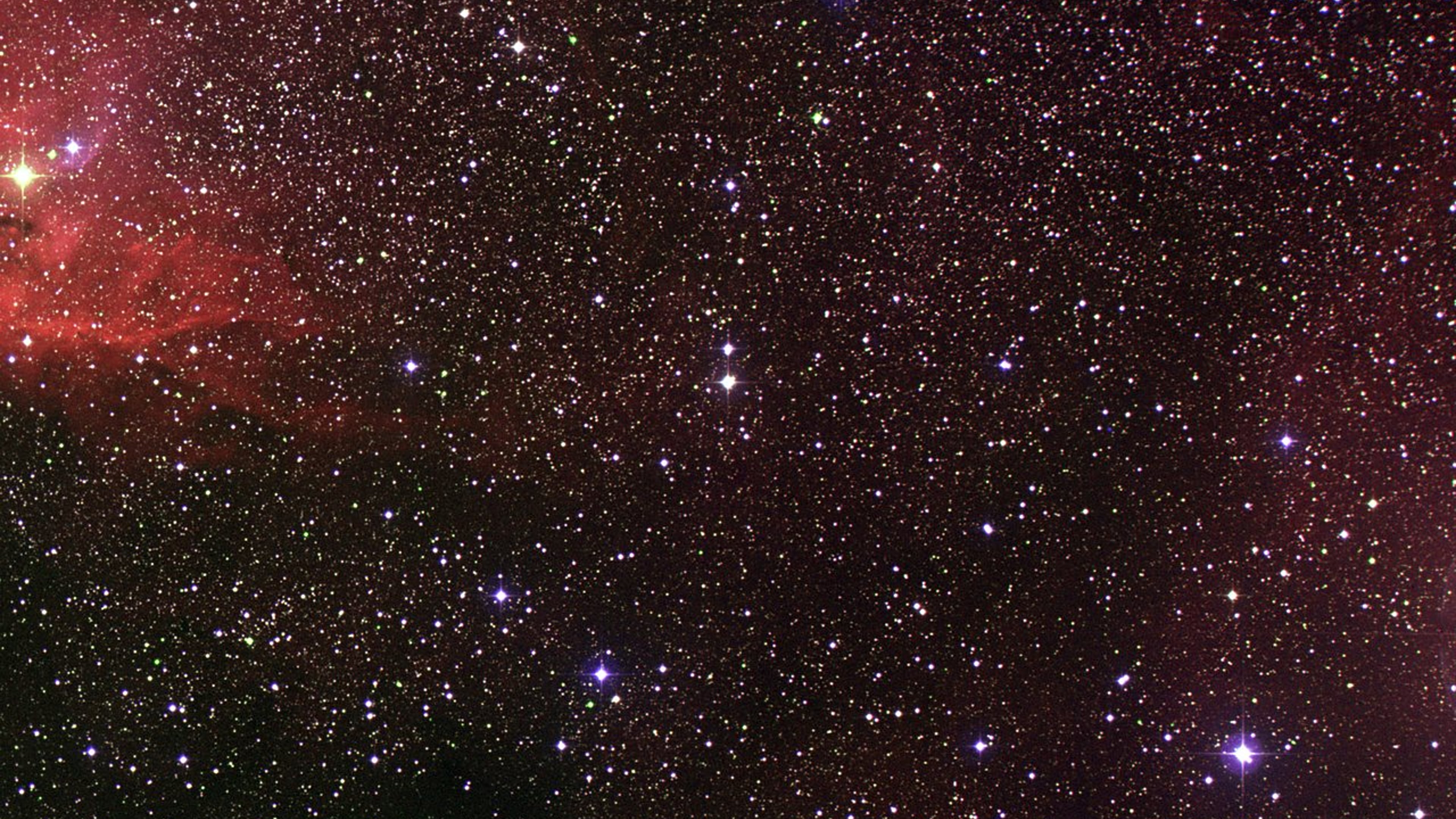 This wide-field, ground-based image provided by NASA on Wednesday, April, 15, 2026, shows the visible light component of Cygnus X-1, center, a rich source of X-rays in the constellation of Cygnus. (NASA, ESA, Digitized Sky Survey 2, Davide De Martin (ESA/Hubble) via AP)