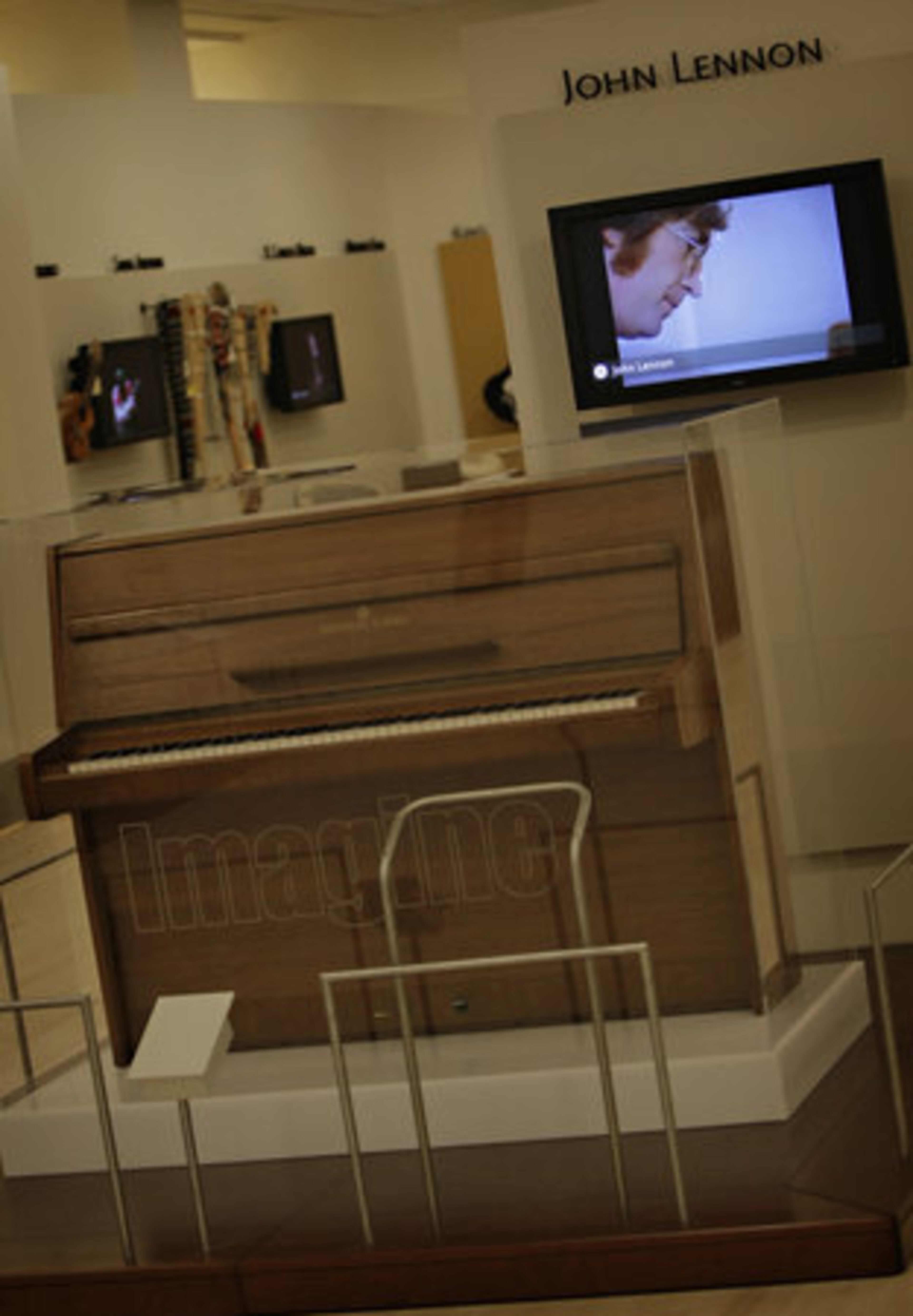 The actual Steinway piano on which John Lennon wrote the song "Imagine" is on display at the Musical Instrument Museum in Phoenix. Lennon purchased the piano on Dec. 15, 1970, soon after the breakup of the Beatles.