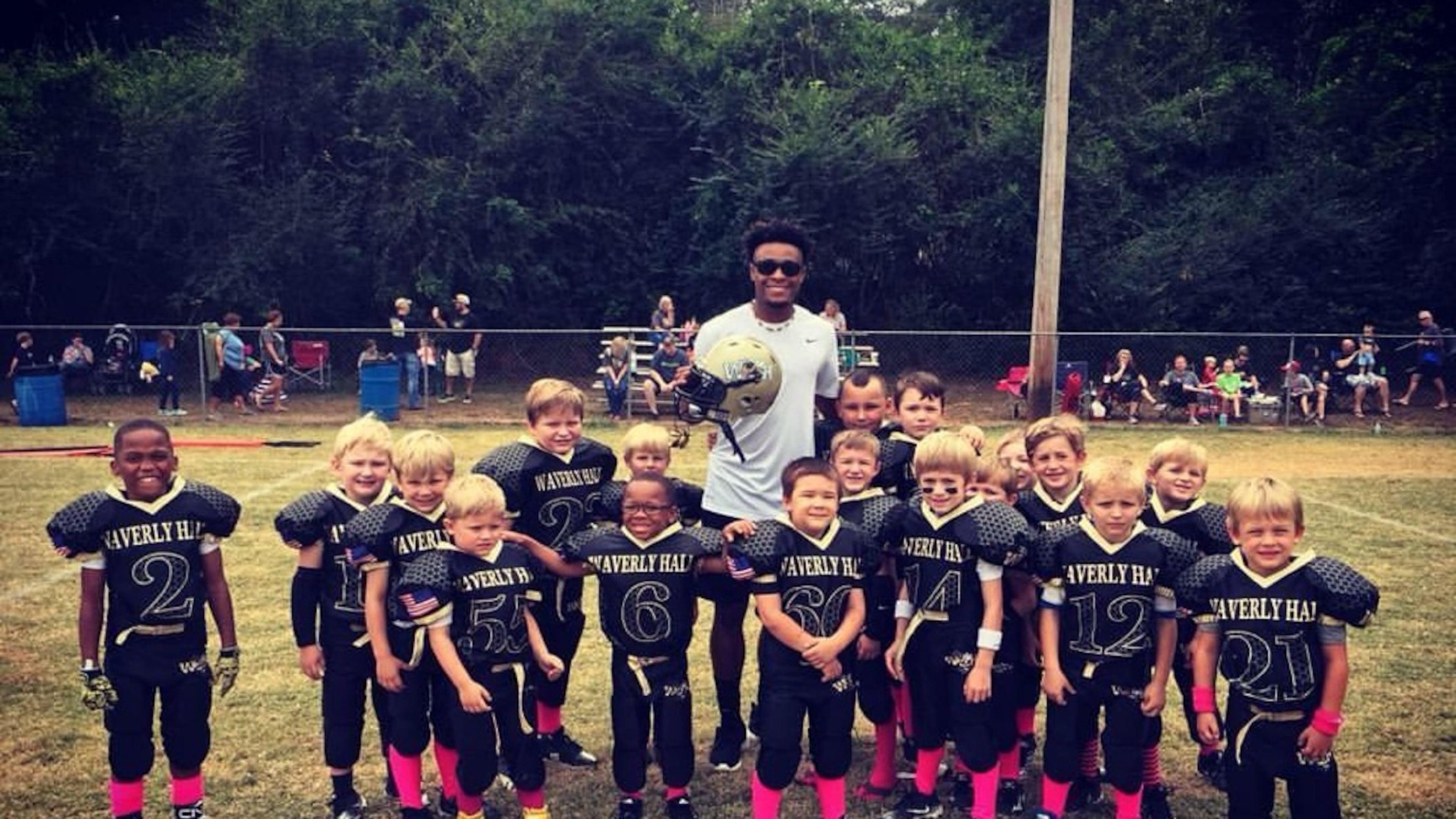 Georgia Tech quarterback TaQuon Hall with the Waverly Hall Yellow Jackets October 7, 2017. (Special to the AJC)