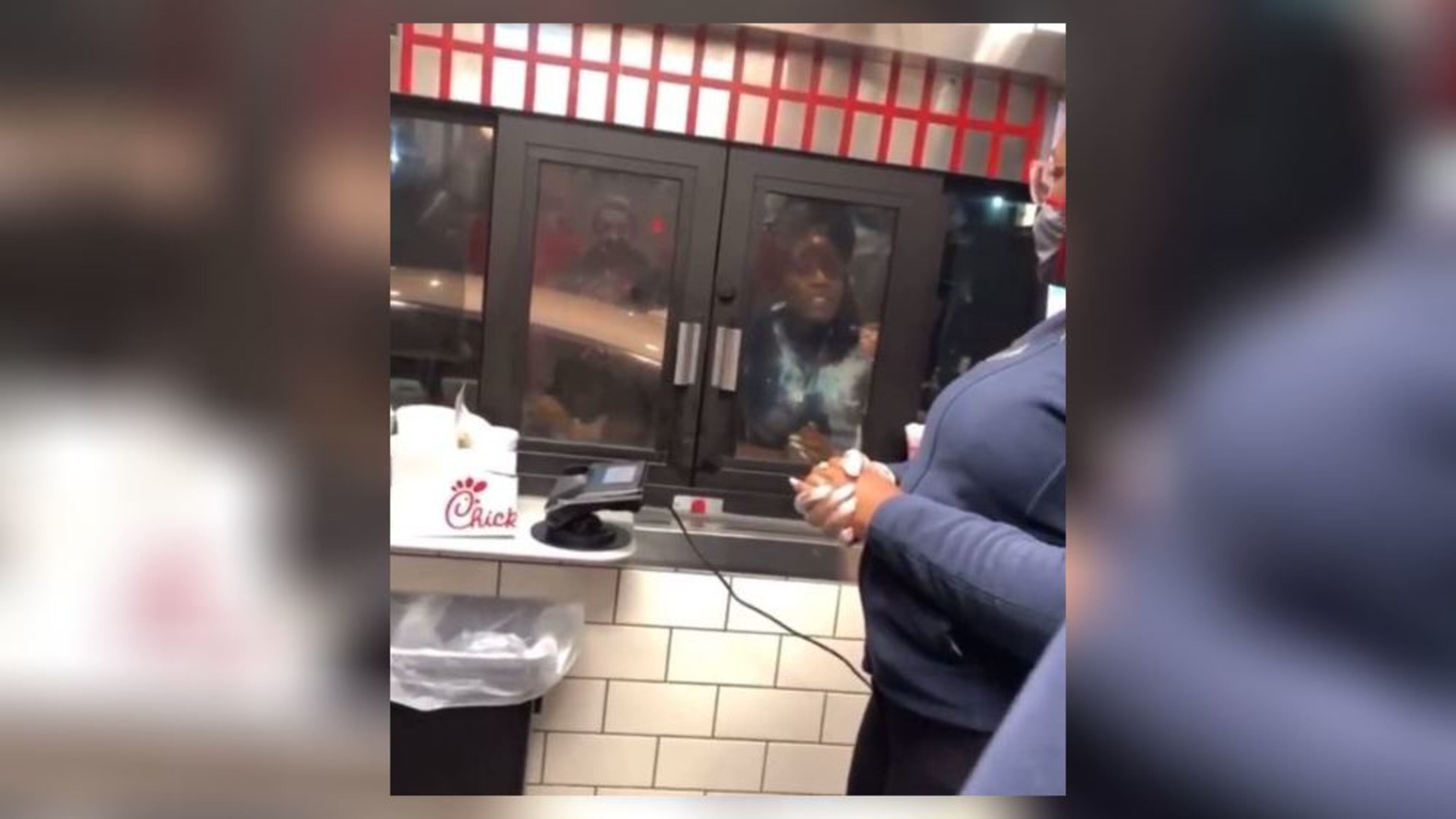 The incident happened Monday night at the Chick-fil-A Chastain Square location on Roswell Road.