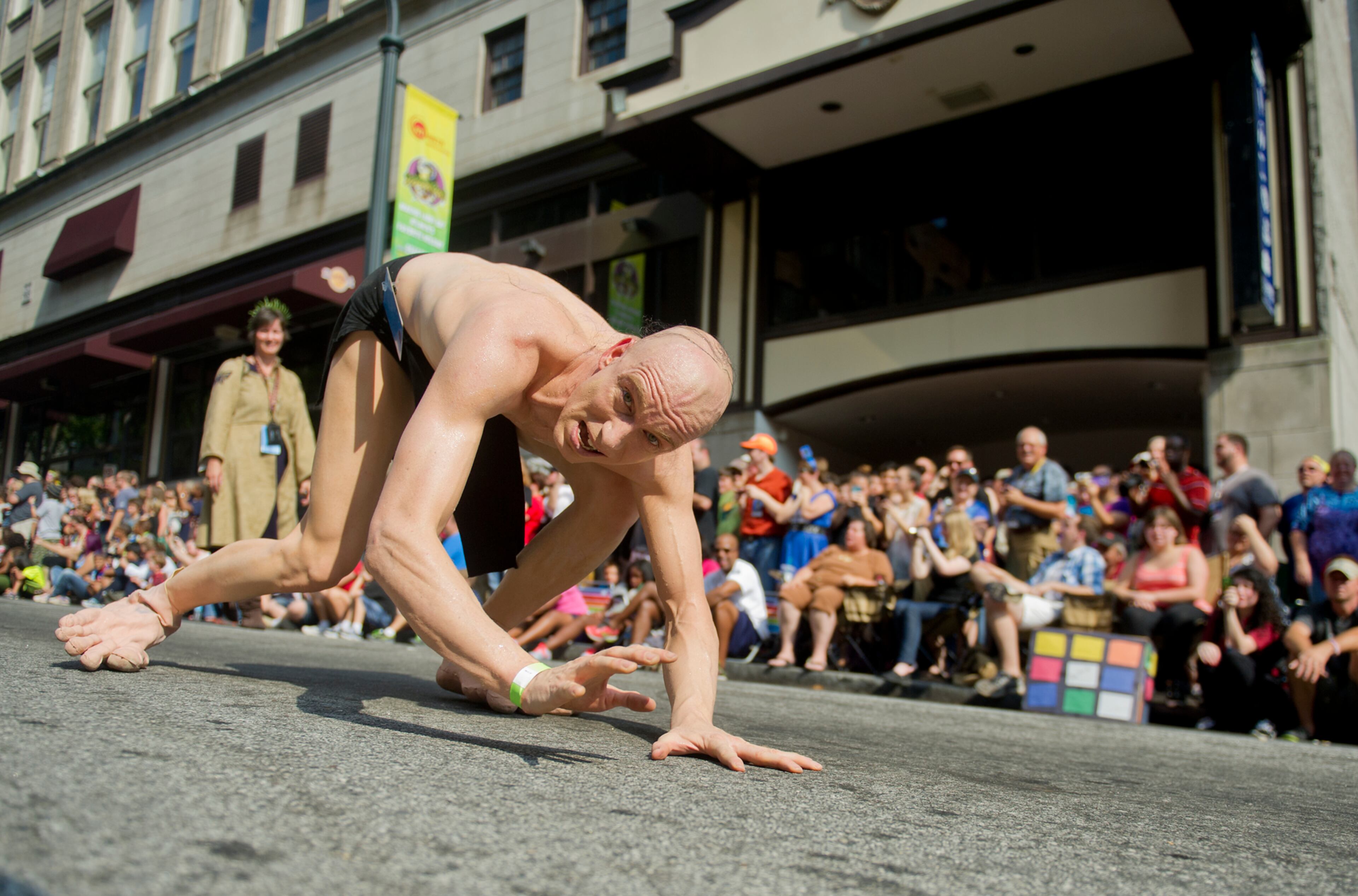 Dressed as Gollum, Peter Vander marches in the annual DragonCon parade through downtown Atlanta on Saturday, August 31, 2013. This year 57,000 people were expected to attend the five day long event which is in its 27th year. JONATHAN PHILLIPS / SPECIAL