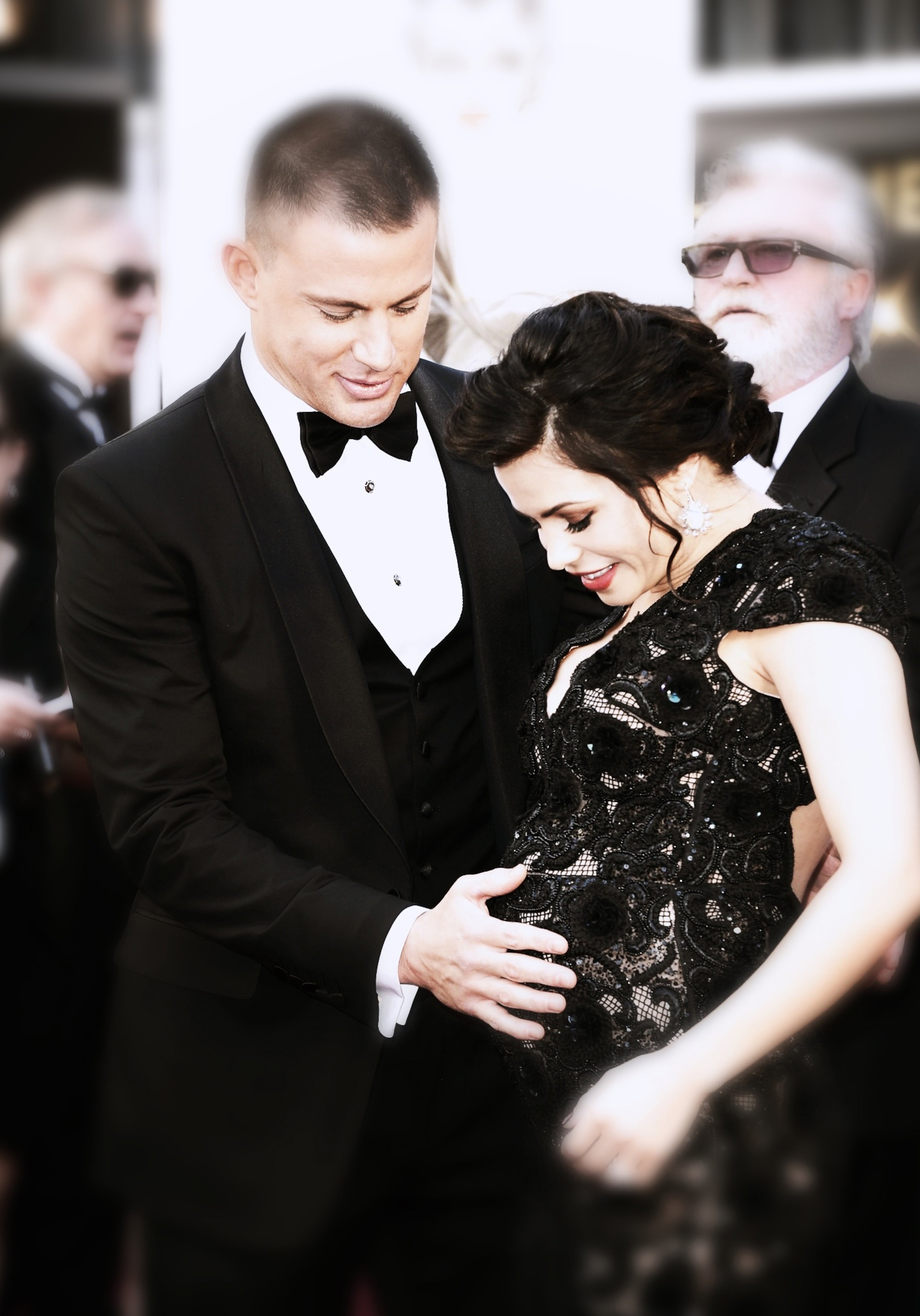 HOLLYWOOD, CA - FEBRUARY 24: (EDITORS NOTE: Image has been digitally manipulated) Channing Tatum and wife Jenna Dewan arrive at the 85th Annual Academy Awards at Hollywood & Highland Center on February 24, 2013 in Hollywood, California. (Photo by Jason Merritt/Getty Images)