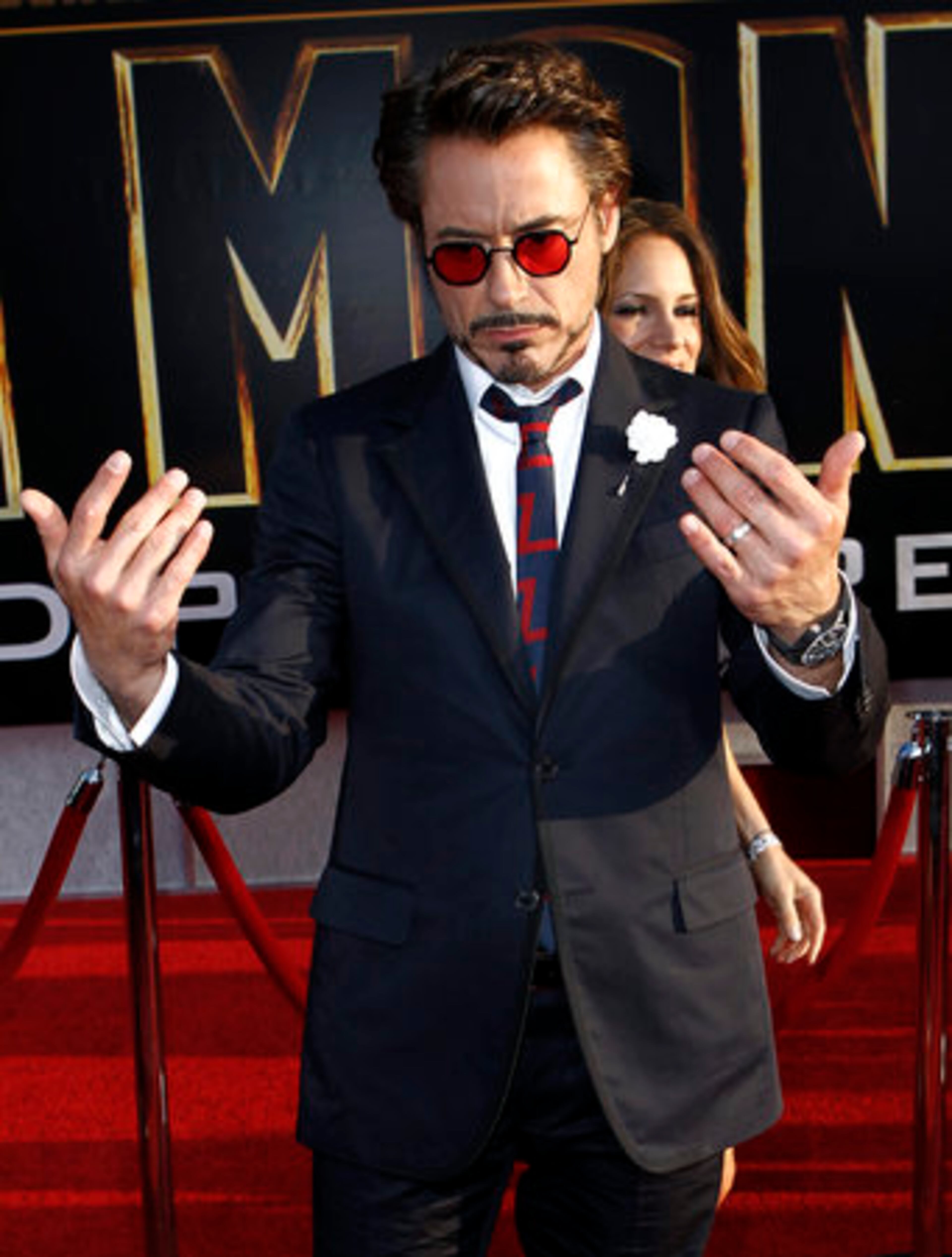 SUMMER BLOCKBUSTER COMPETITION? BRING IT ON: Robert Downey Jr. arrives at the premiere of "Iron Man 2" at the El Capitan Theatre in Los Angeles.
