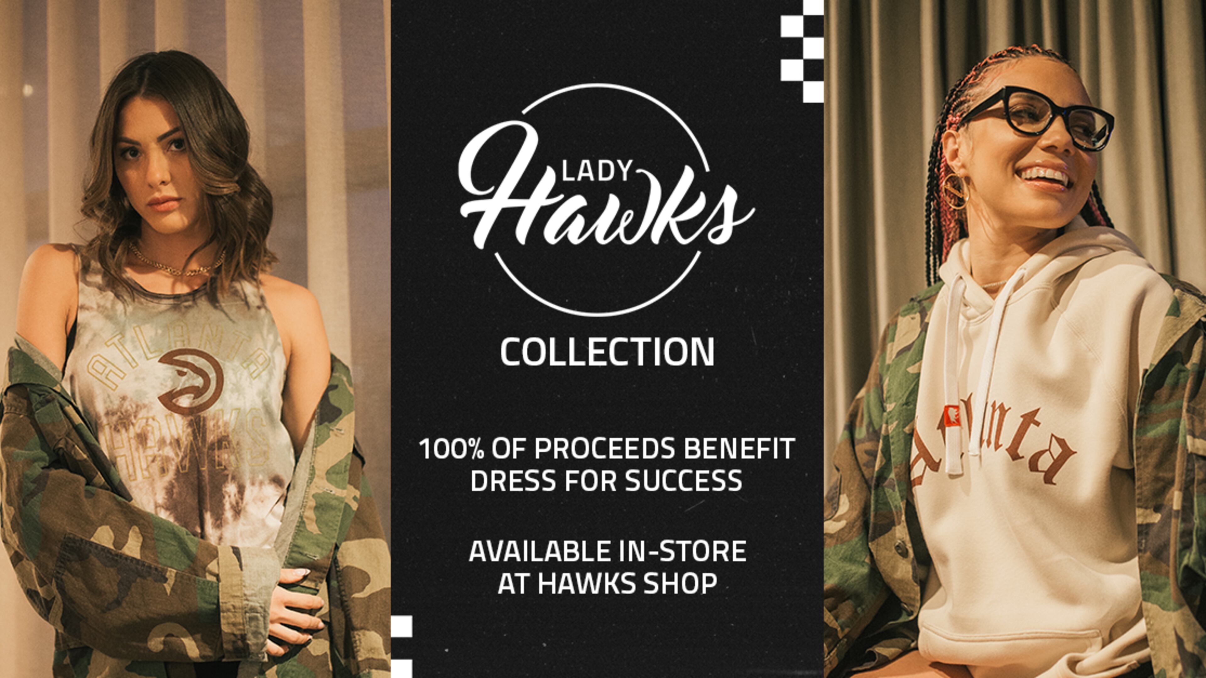 The Lady Hawks, a women’s auxiliary group comprised of the wives, significant others and mothers of Atlanta Hawks players, coaches, basketball operations staff and management, have announced a capsule retail collection in time for the holidays. All net proceeds from the capsule will benefit Dress for Success Atlanta, the Hawks said in a news release Saturday.