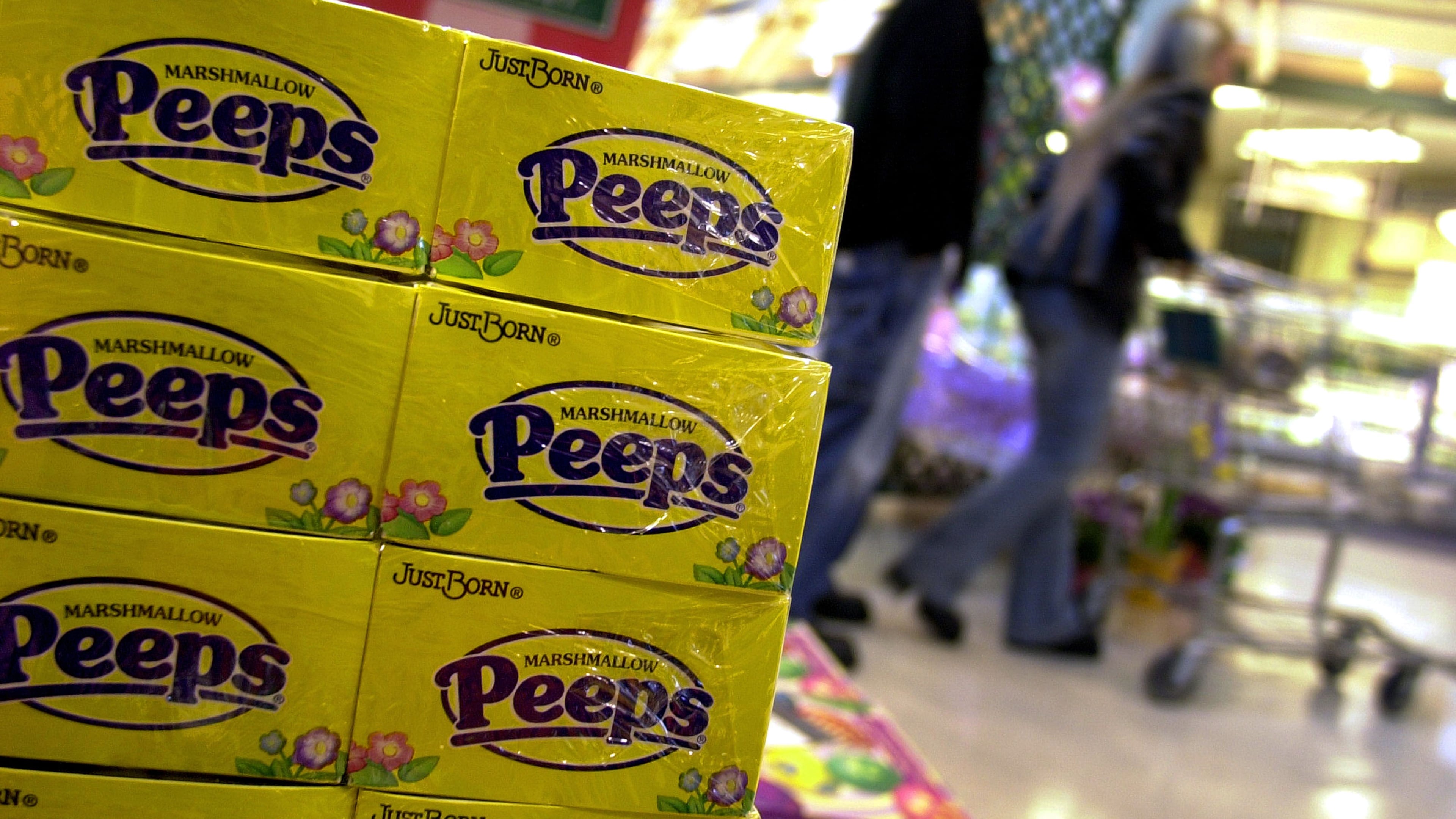 Peeps (pictured) are being incorporated into a new Oreo flavor in time for spring and Easter. (Photo by William Thomas Cain/Getty Images)