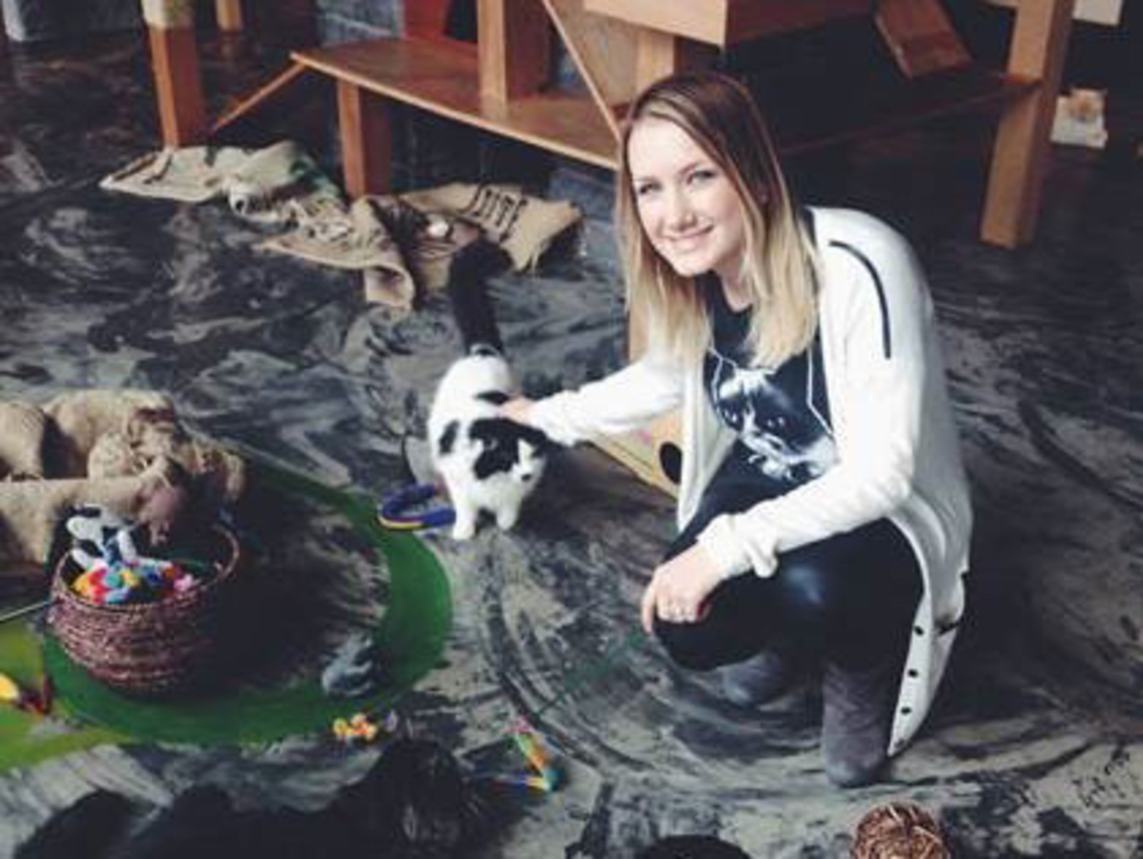 Hadyn Hilton, owner of Java Cats Cafe, visited Seattle Meowtropolitan before embarking on opening her own cat cafe. / Contributed photo