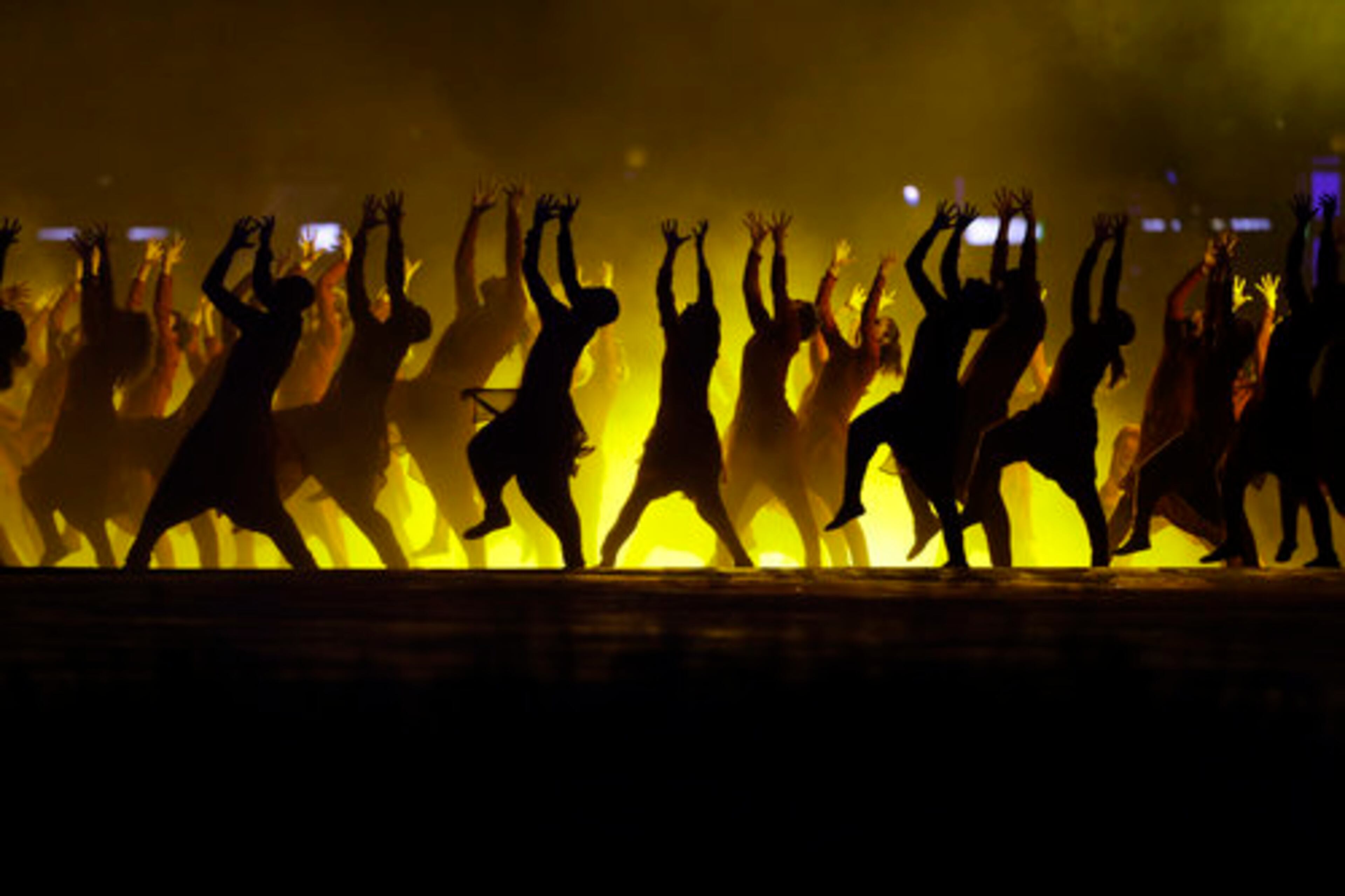 Artists perform during the Opening Ceremony at the 2012 Summer Olympics, Friday, July 27, 2012, in London.