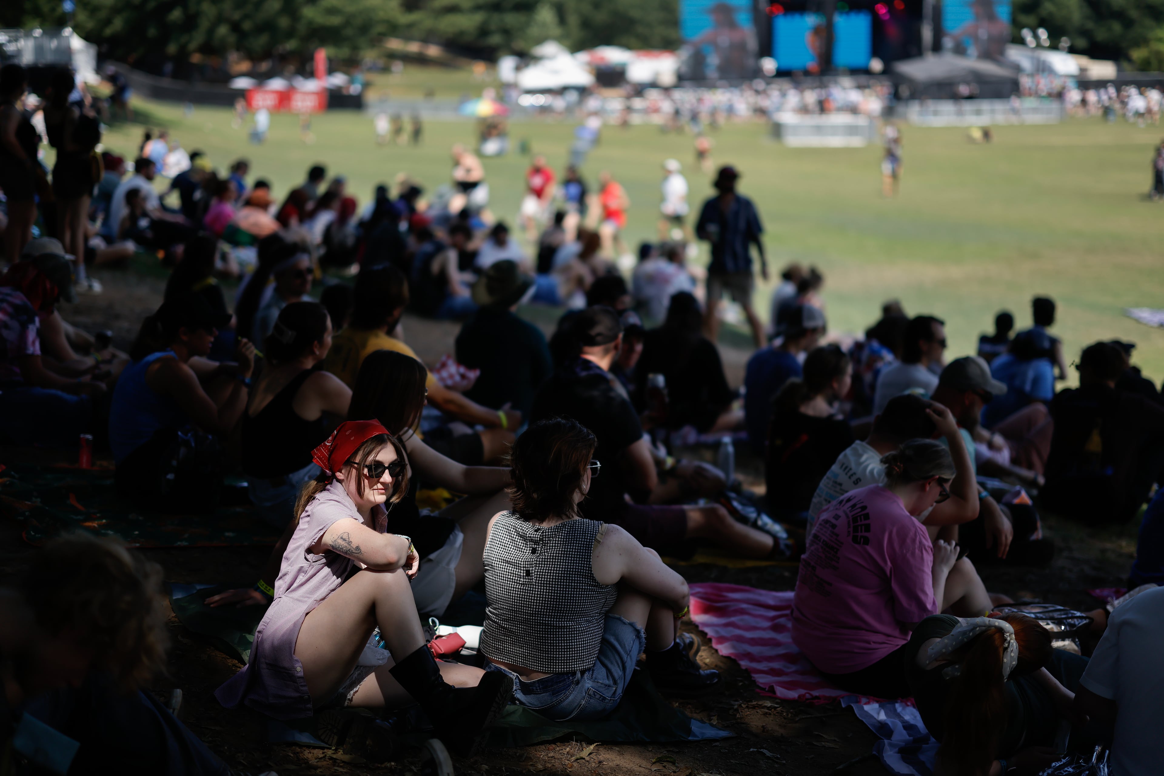 Brianna attends the Shaky Knees music festival at Piedmont Park, Saturday, Sept. 19, 2026, in Atlanta. (Erik S. Lesser for the AJC)
