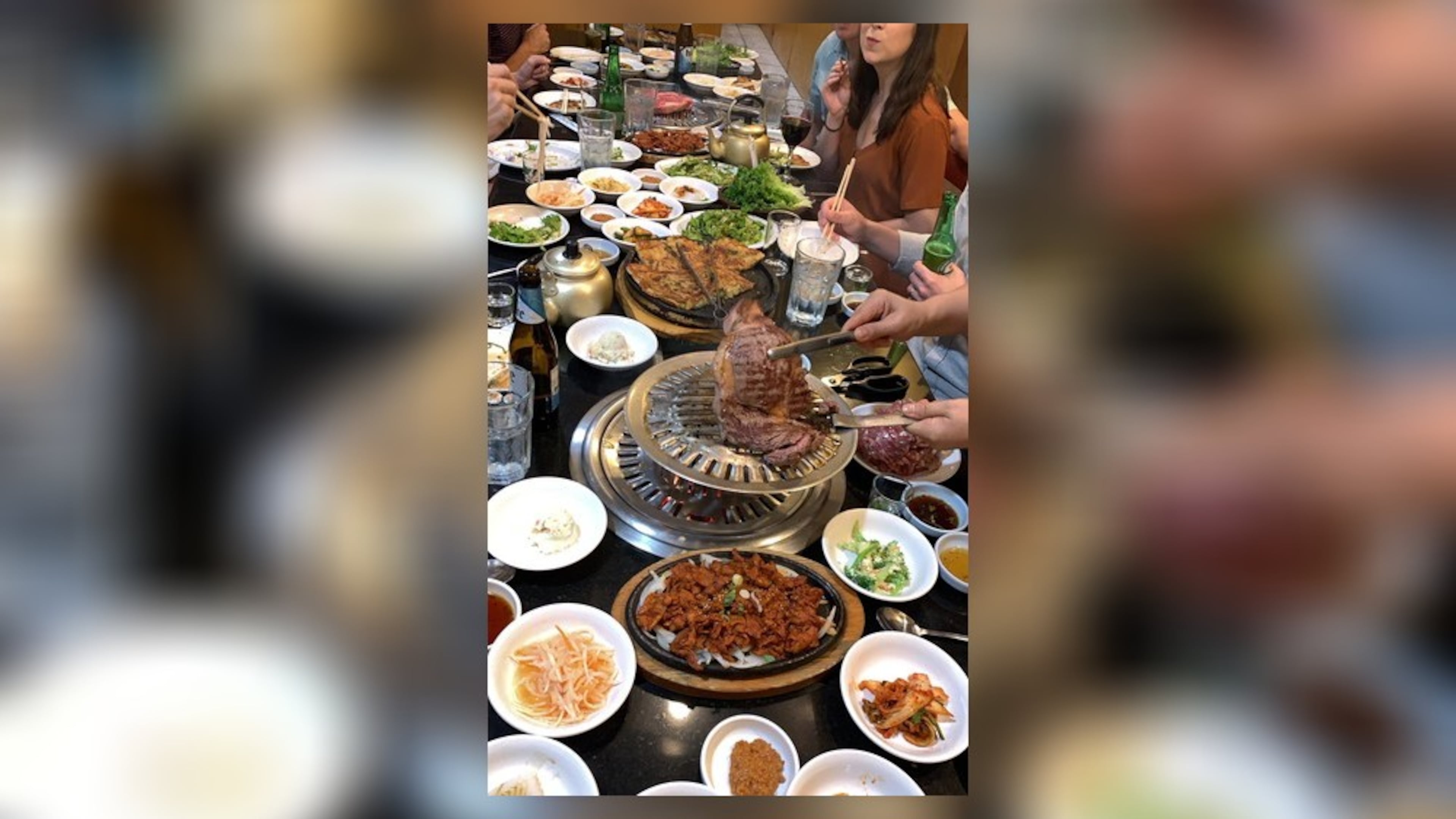 John Wenzell and his group of friends had a large birthday dinner at Han IL Kwan on Buford Highway.