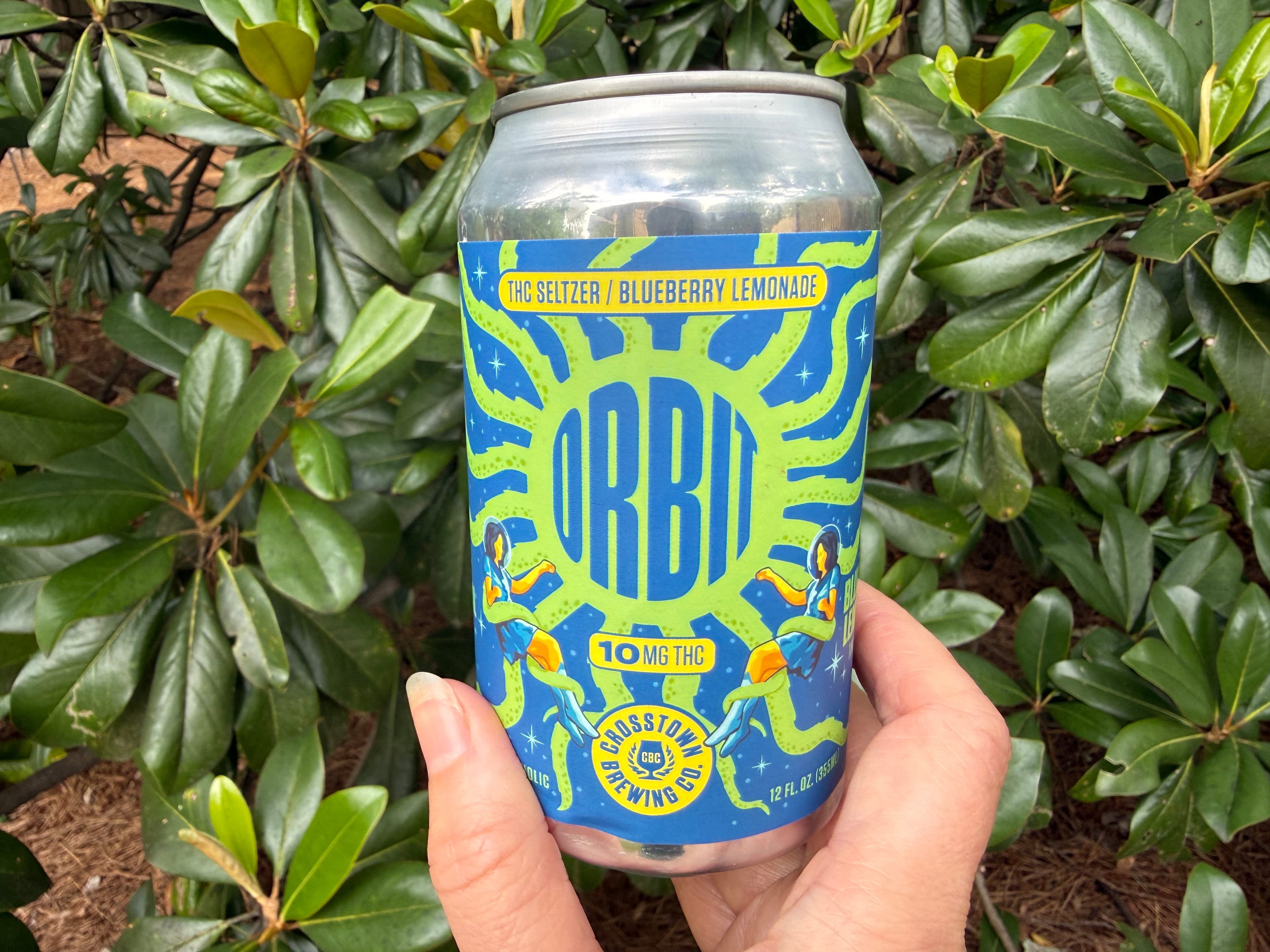From Crosstown Brewing, Orbit's blueberry lemonade is a drink Angela Hansberger would grab for the taste alone, and it comes in varying dosages up to 50 mg per can for the seasoned sipper. The writer found 10 mg a perfect nightcap. (Angela Hansberger for the AJC)