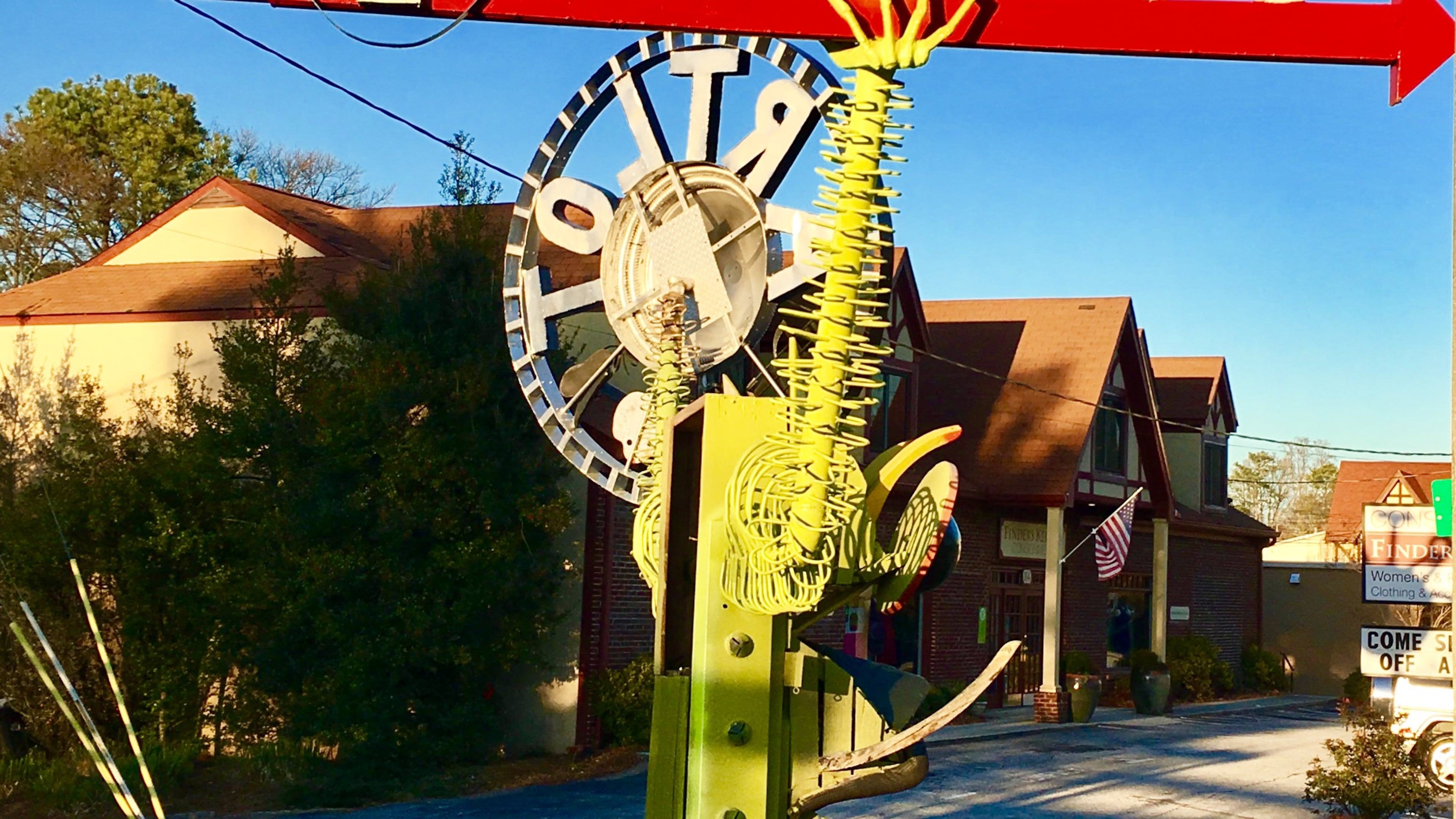 For the better part of a year Avondale Estates commissioners have been debating what to do with four downtown acres owned by the city. This property features two vacant buildings, several parking lots and this temporary pop-up park called The Art Lot. Bill Banks file photo for the AJC