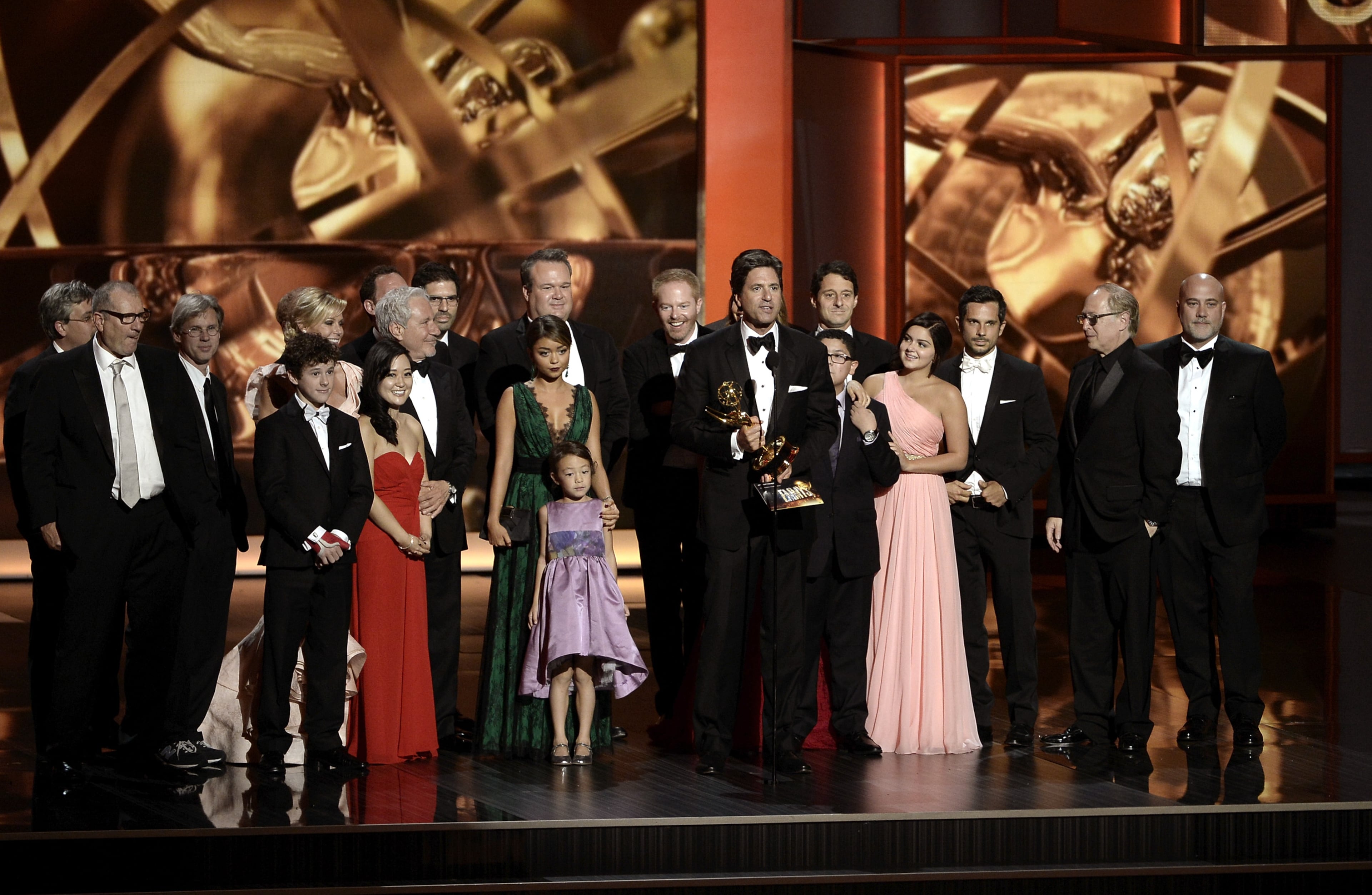 LOS ANGELES, CA - SEPTEMBER 22: Writer/producer Steven Levitan accepts the award for Best Comedy Series for 'Modern Family' onstage during the 65th Annual Primetime Emmy Awards held at Nokia Theatre L.A. Live on September 22, 2013 in Los Angeles, California. (Photo by Kevin Winter/Getty Images)