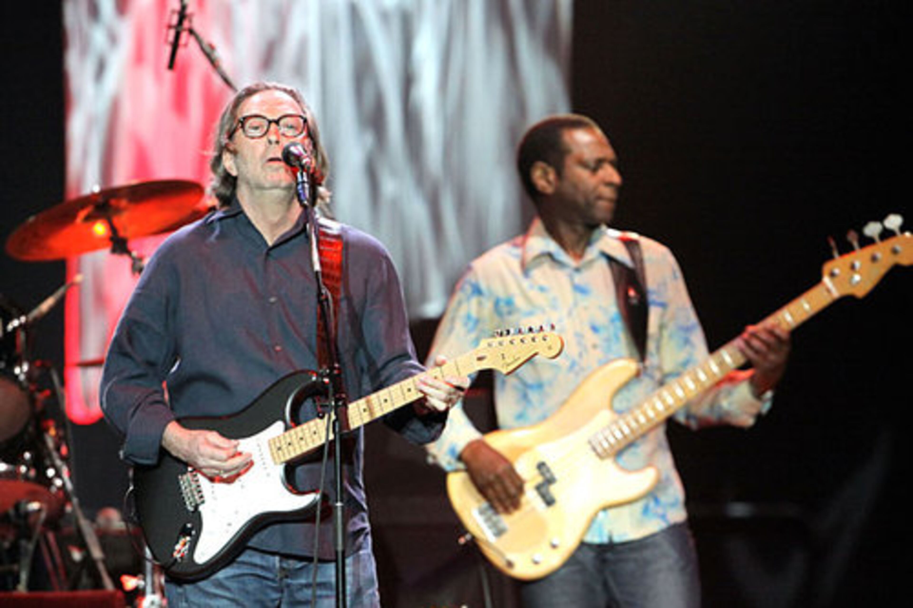 Eric Clapton performs.