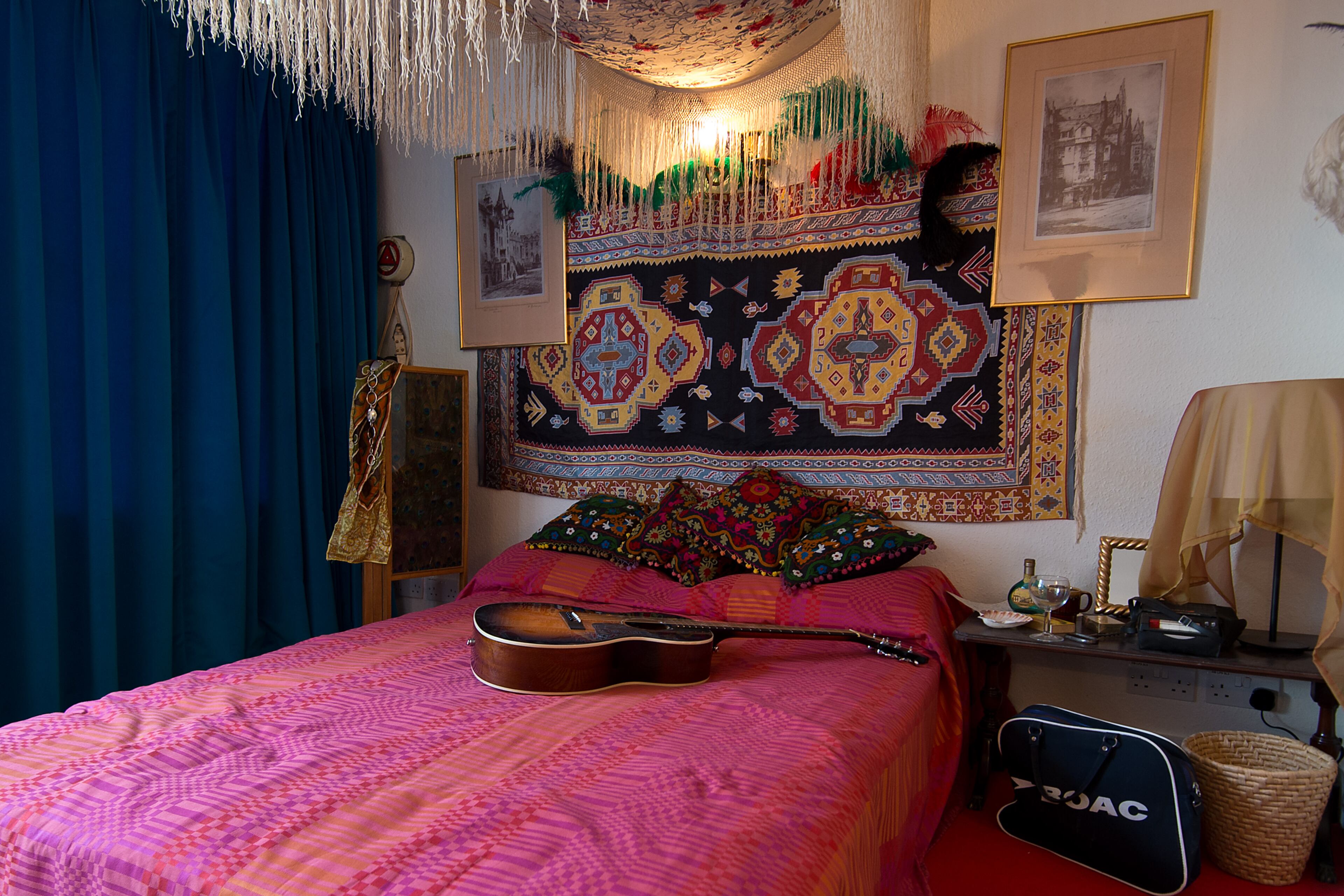 A recreation of Jimi Hendrix's bedroom is displayed at the Handel and Hendrix exhibition on February 8, 2016 in London, England. The permanent exhibtion in the former London home of Jimi Hendrix celebrates the lives of Jimi Hendrix and George Frideric Handel who also lived in the property next door in the 1700s. (Photo by Ben Pruchnie/Getty Images)