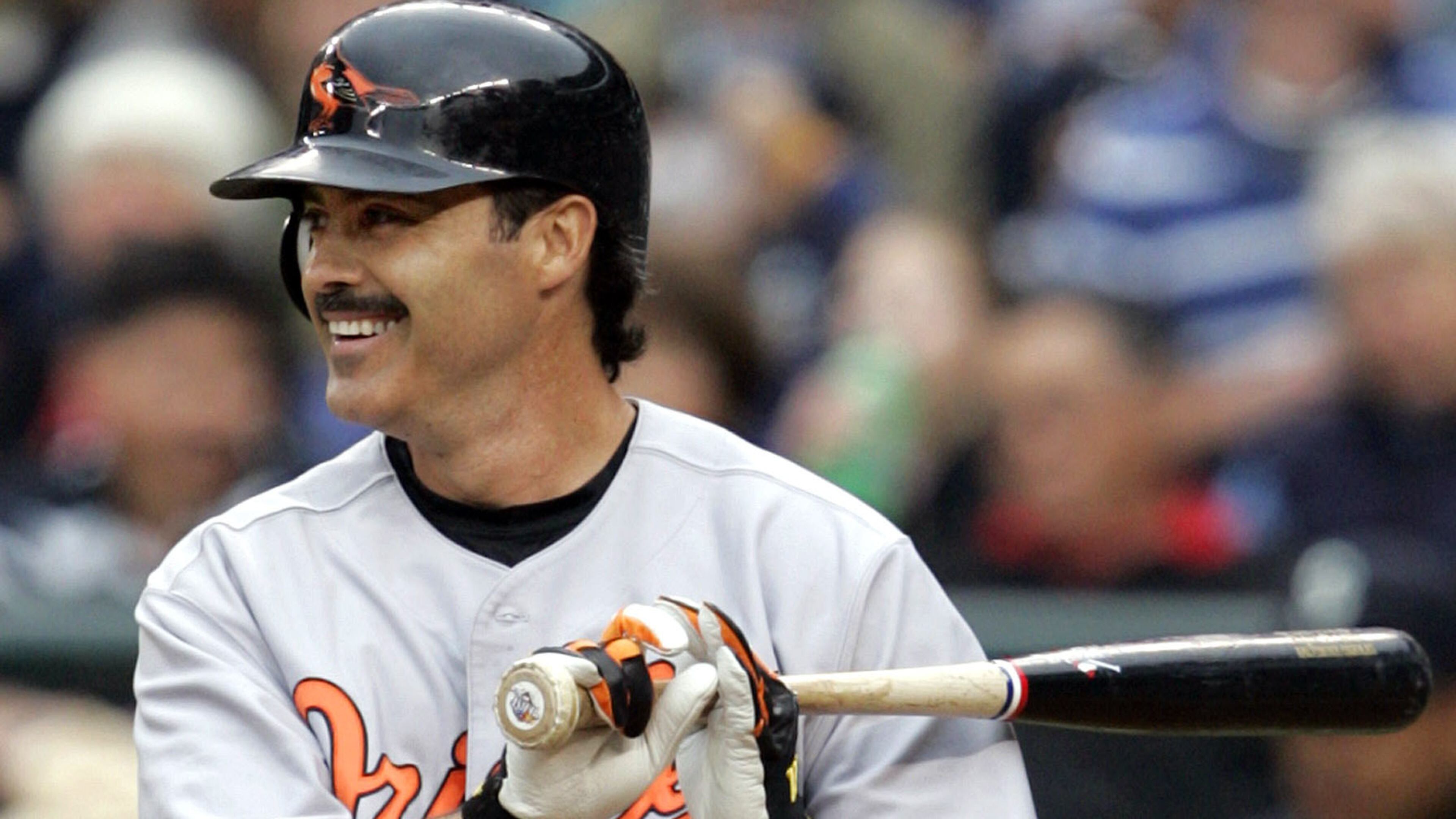 Rafael Palmeiro Palmeiro’s last played with the Baltimore Orioles in 2005.
