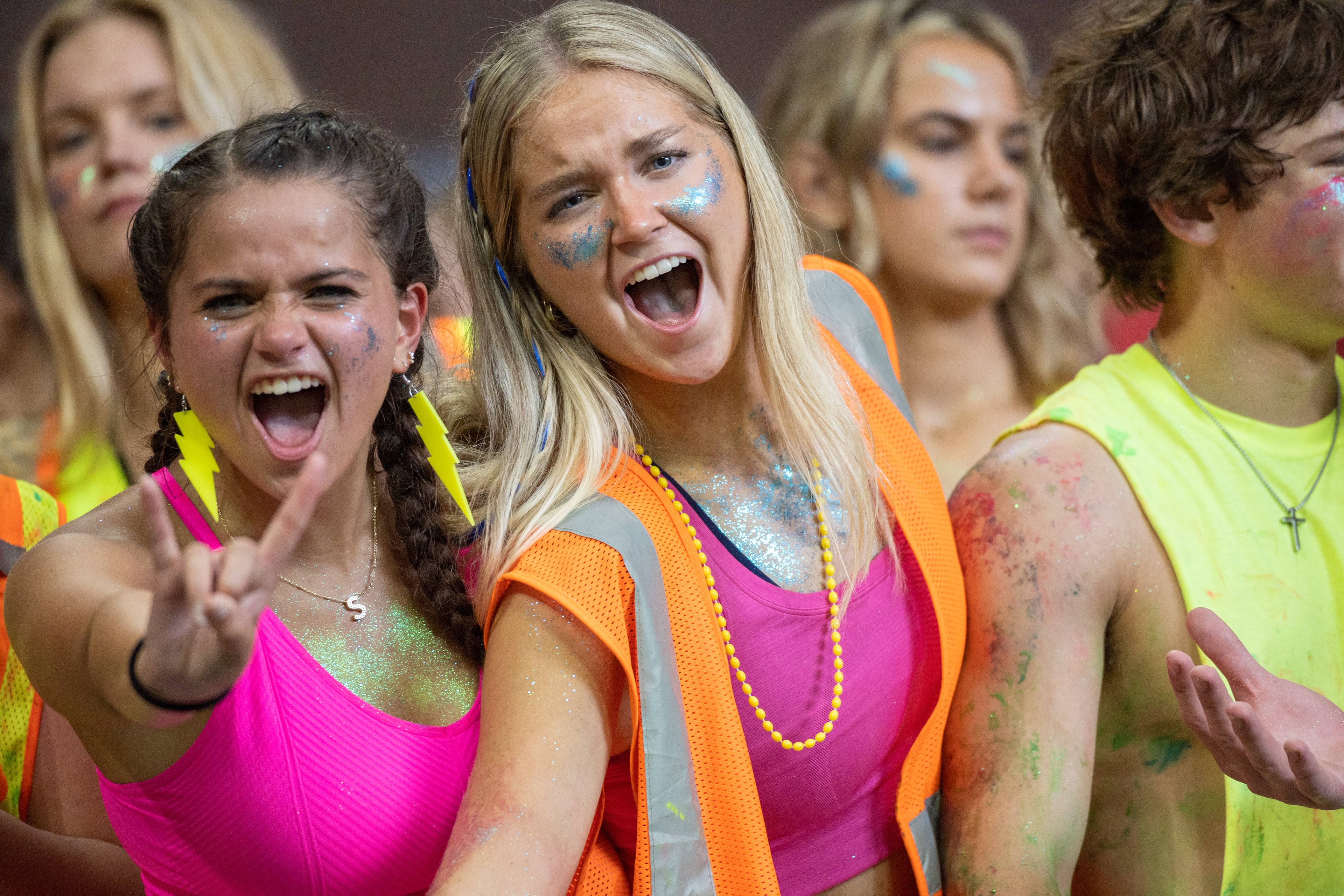 Norcross High School football fans cheer on their team during their game against Brookwood High School at the Corky Kell Classic at the Mercedes Bens Stadium Saturday, August 20, 2022. Steve Schaefer/steve.schaefer@ajc.com)
