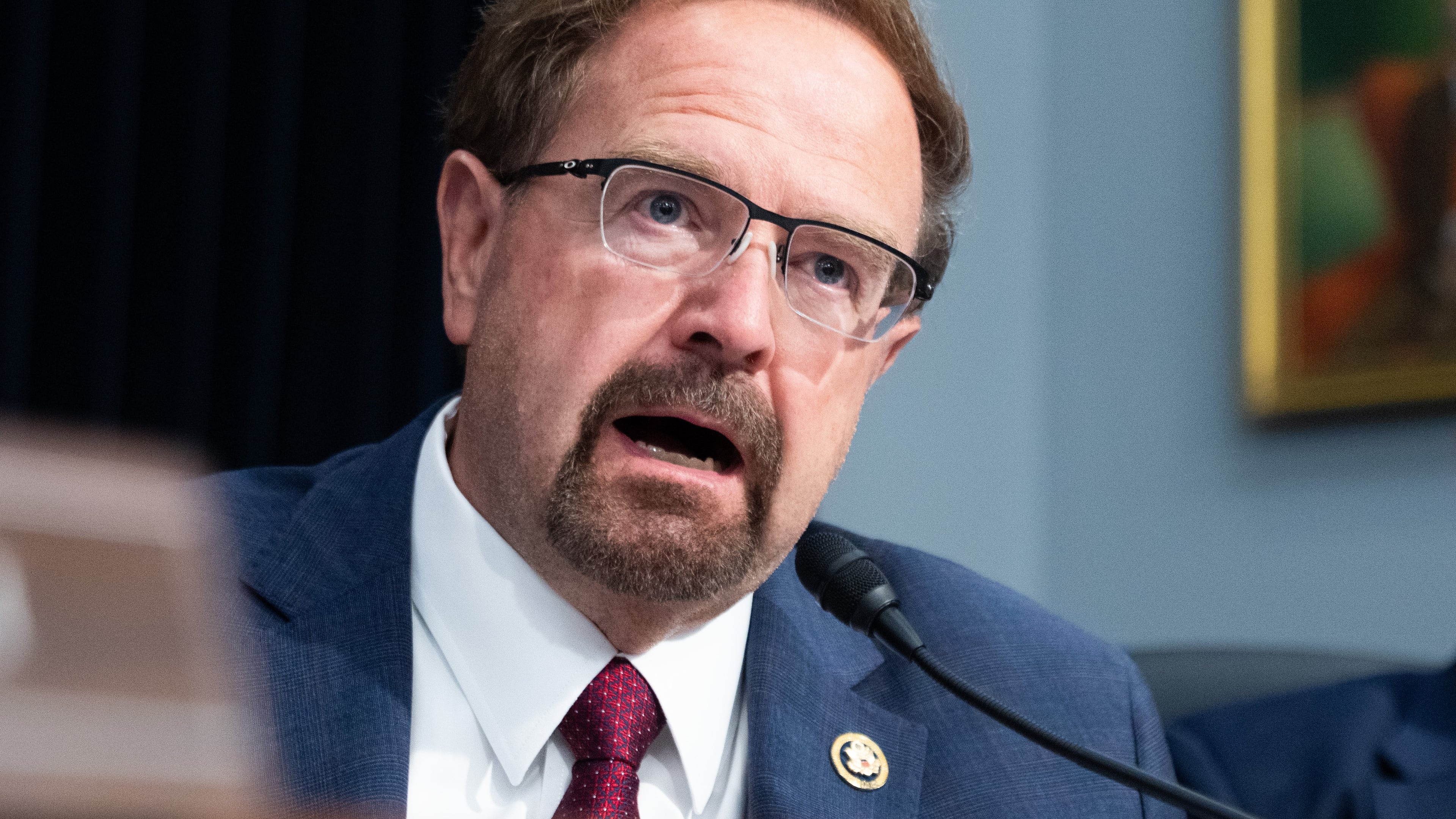 FILE - Rep. Chuck Edwards, R-N.C., asks questions before the House Appropriations Committee, June 2, 2026, in Washington. (AP Photo/Allison Robbert, File)