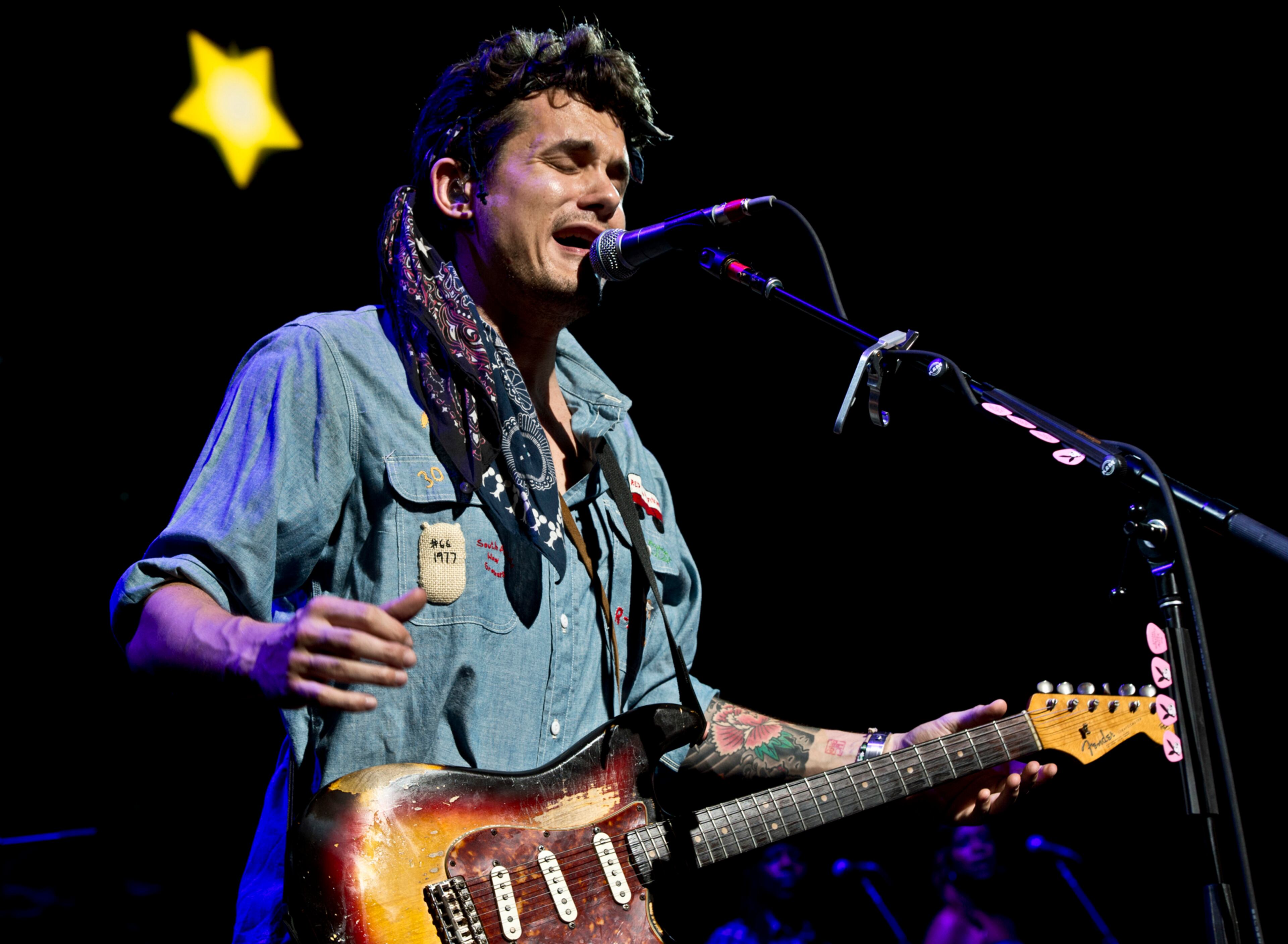 John Mayer thrilled fans with his unique voice and spectacular guitar playing at Riverbend Music Center in Cincinnati, Ohio.