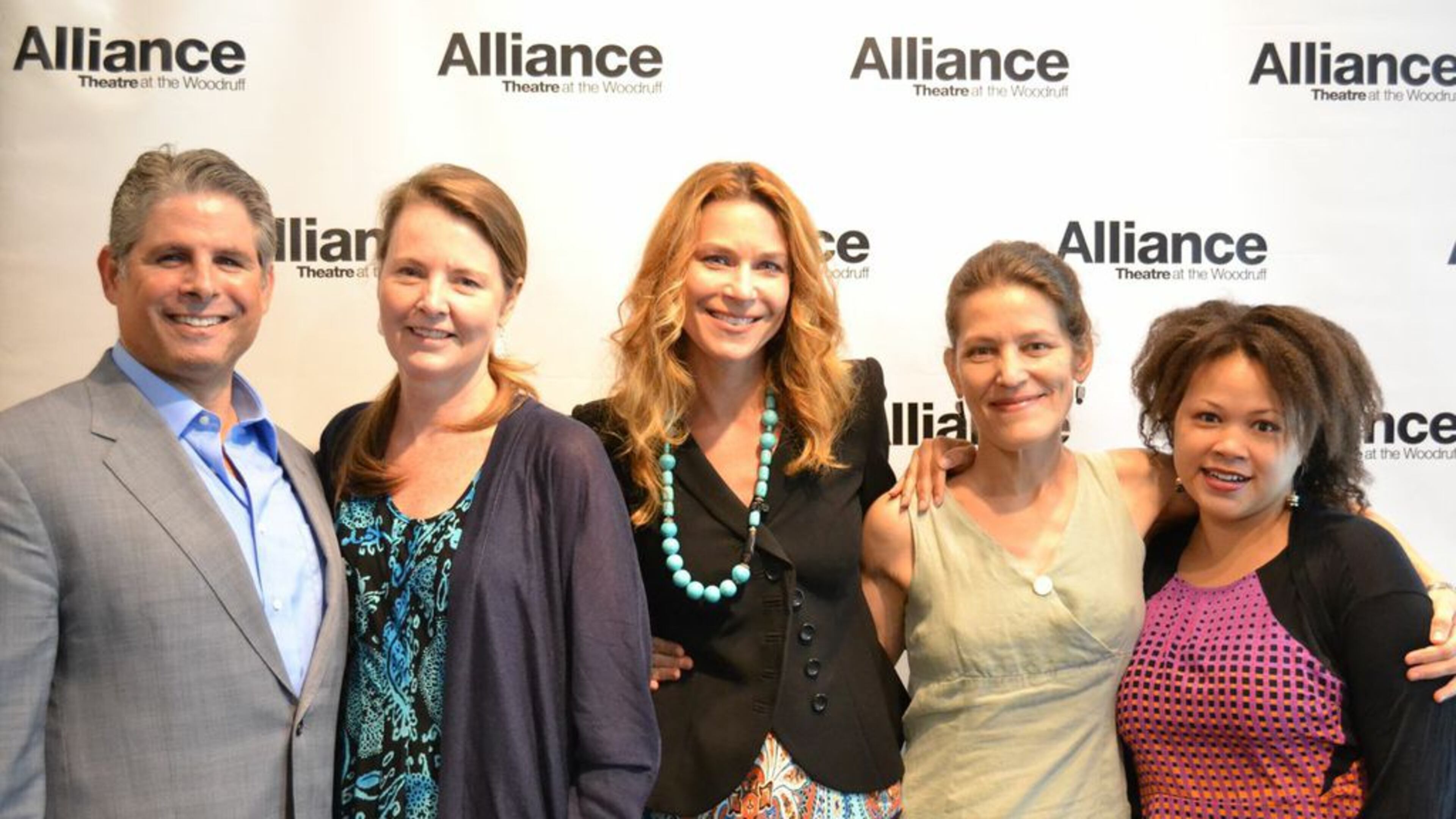 Winners of the first Reiser Atlanta Artists Lab project at the Alliance Theatre: Brian Kurlander (from left), Elisa Carls on, Lane Carlock, Ellen McQueen, and Gabrielle Fulton. CONTRIBUTED BY KATHLEEN COVINGTON