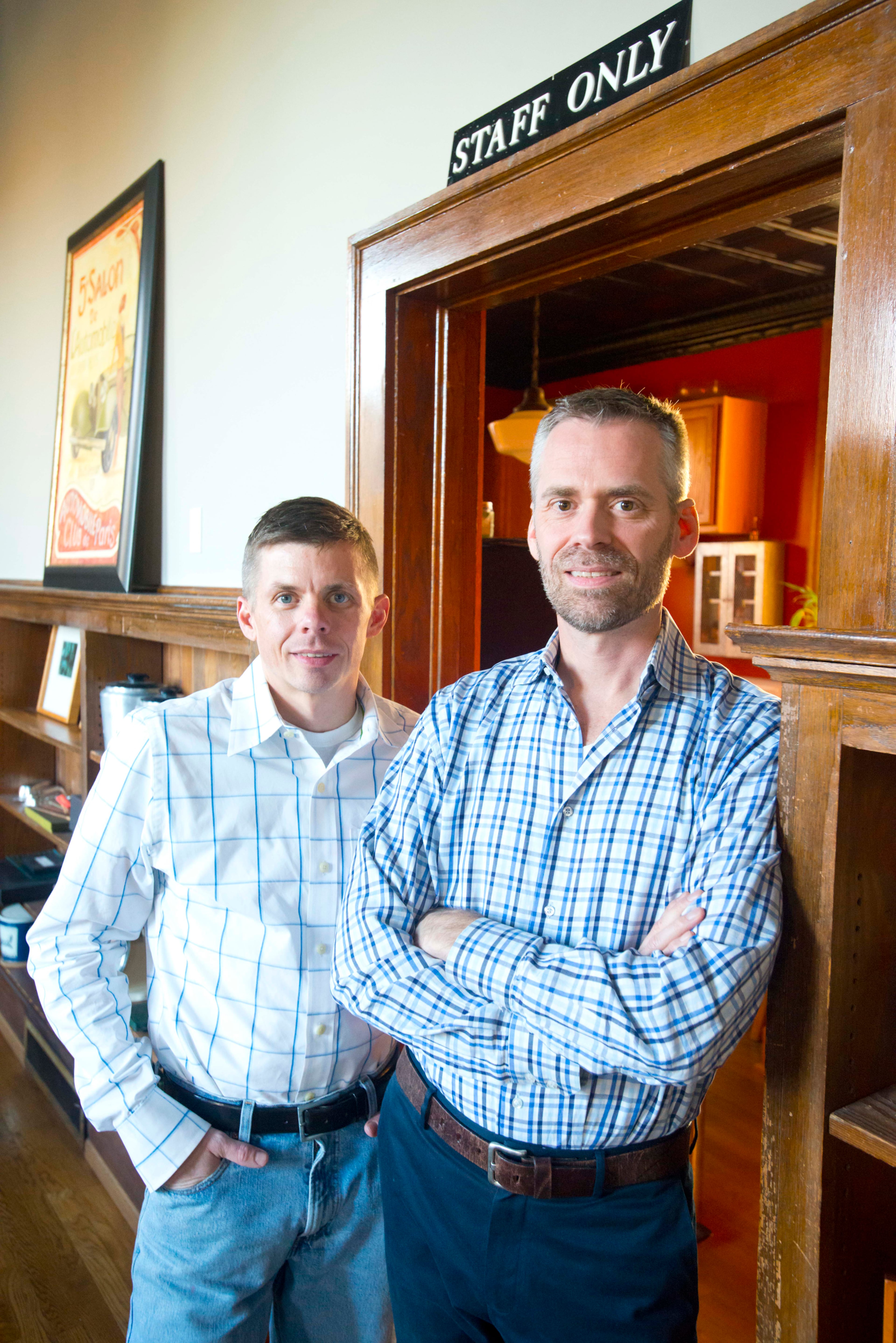 Randy Brazee and Jonathan Huff created their own story by renovating a former library into a home for themselves.