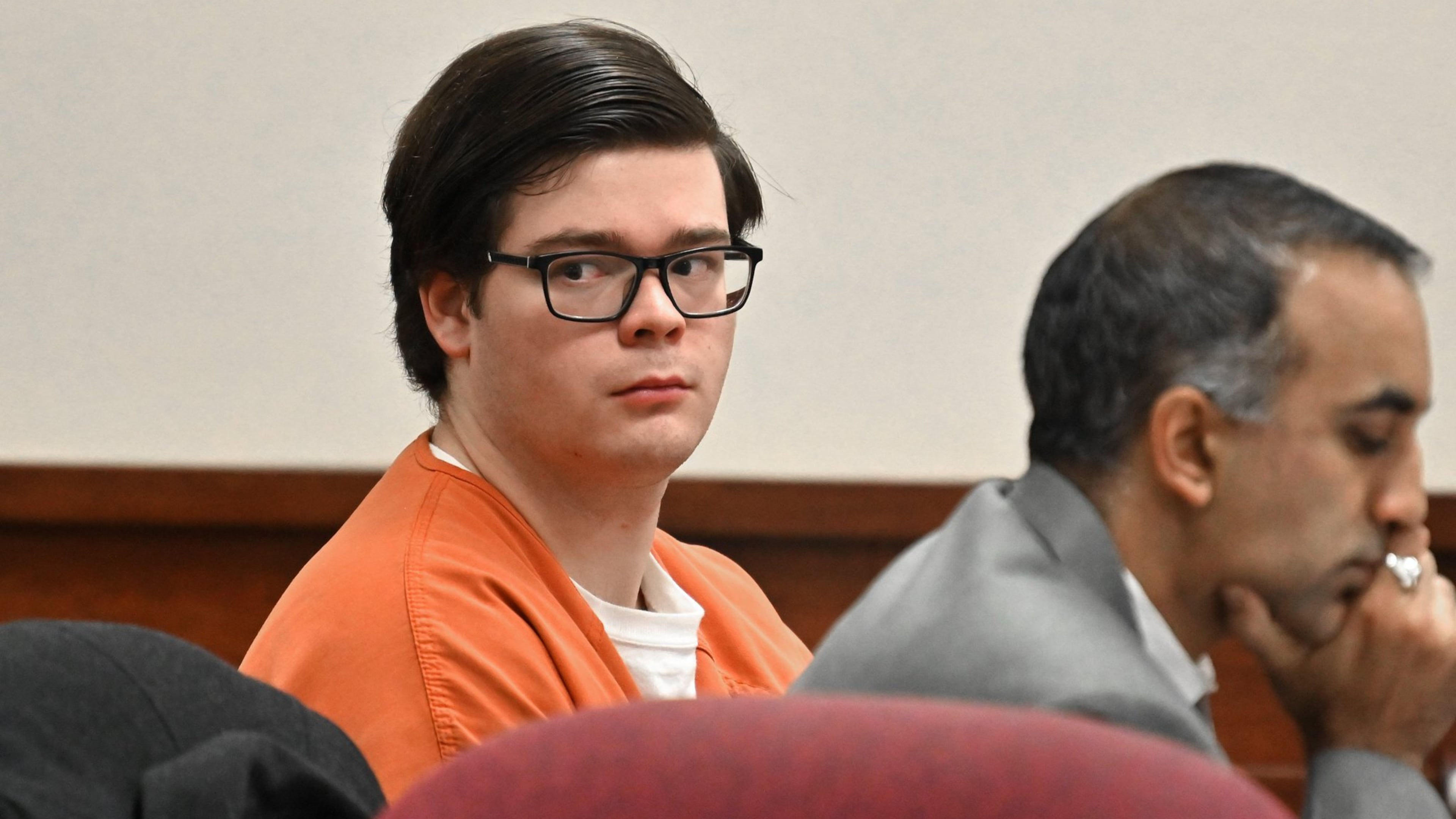 Luke Austin Lane, left, sits with his attorney Samir Patel during a bond hearing Friday in the Floyd County Superior Court. Lane was denied bond. (Hyosub Shin / Hyosub.Shin@ajc.com)