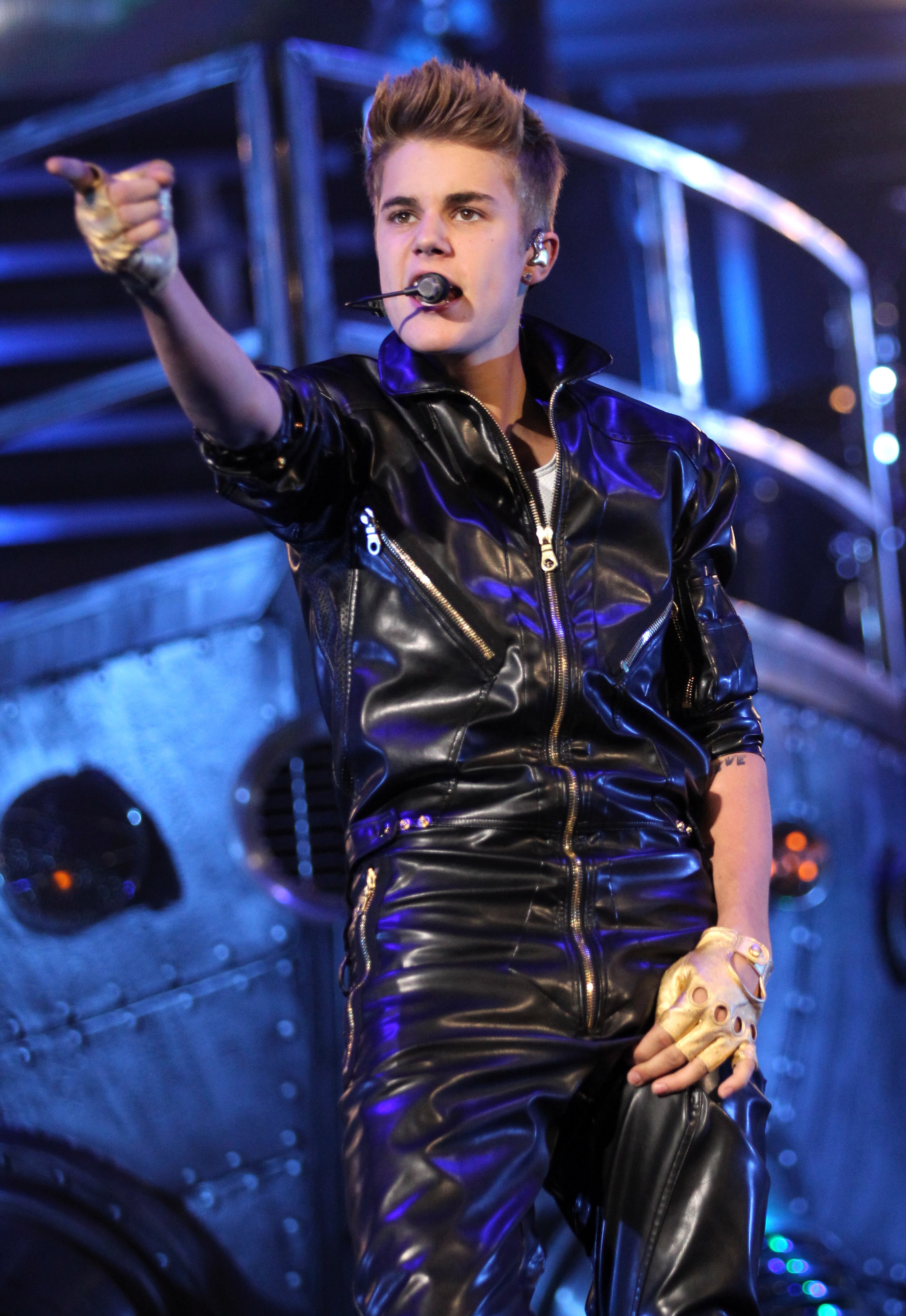 Justin Bieber and leather will get you a Reese's Peanut Butter Cup.