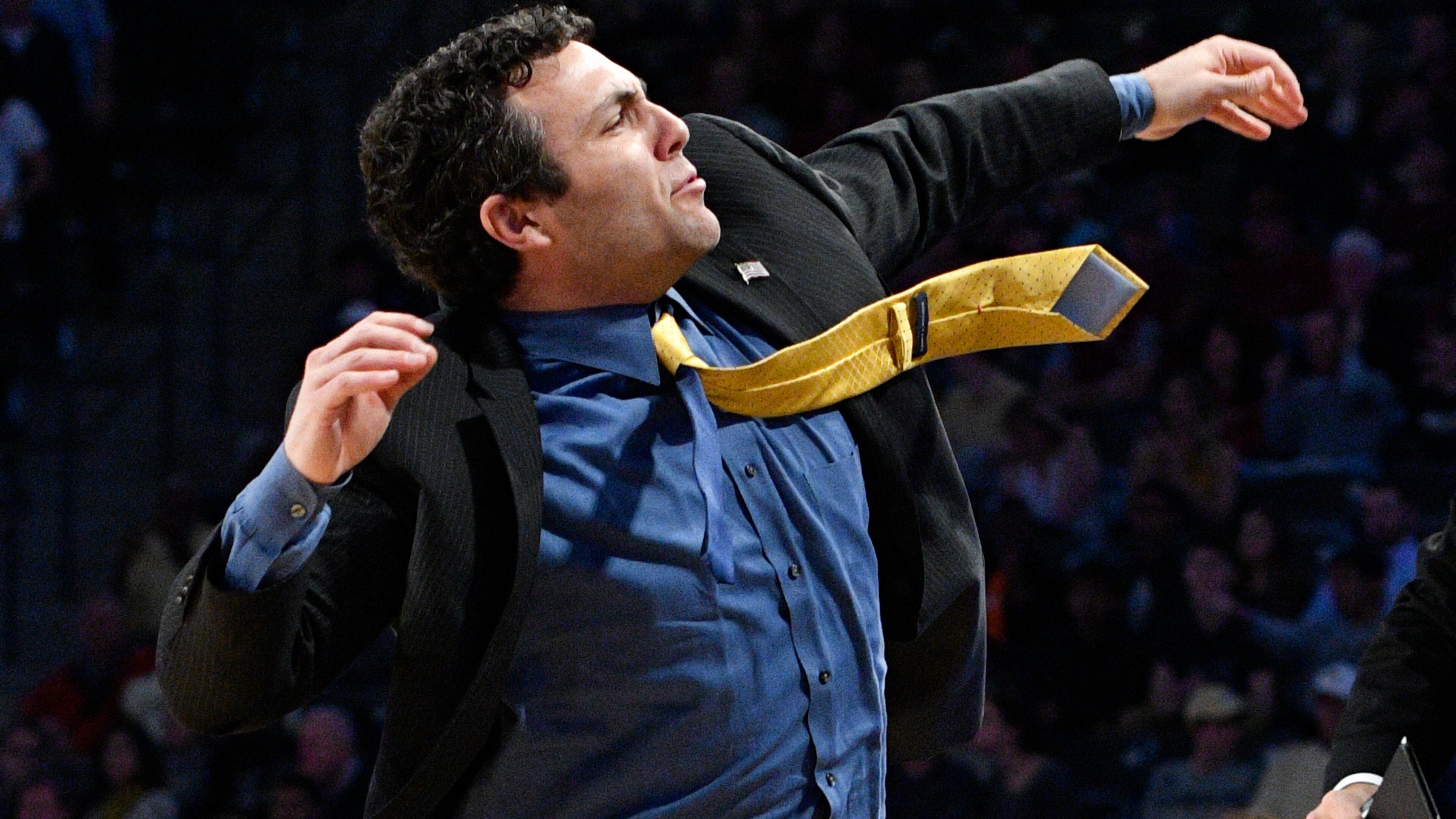 Georgia Tech head coach Josh Pastner reacts off the bench during an NCAA basketball game against Florida State, Wednesday, Jan. 25, 2017, in Atlanta. (AP Photo/John Amis)