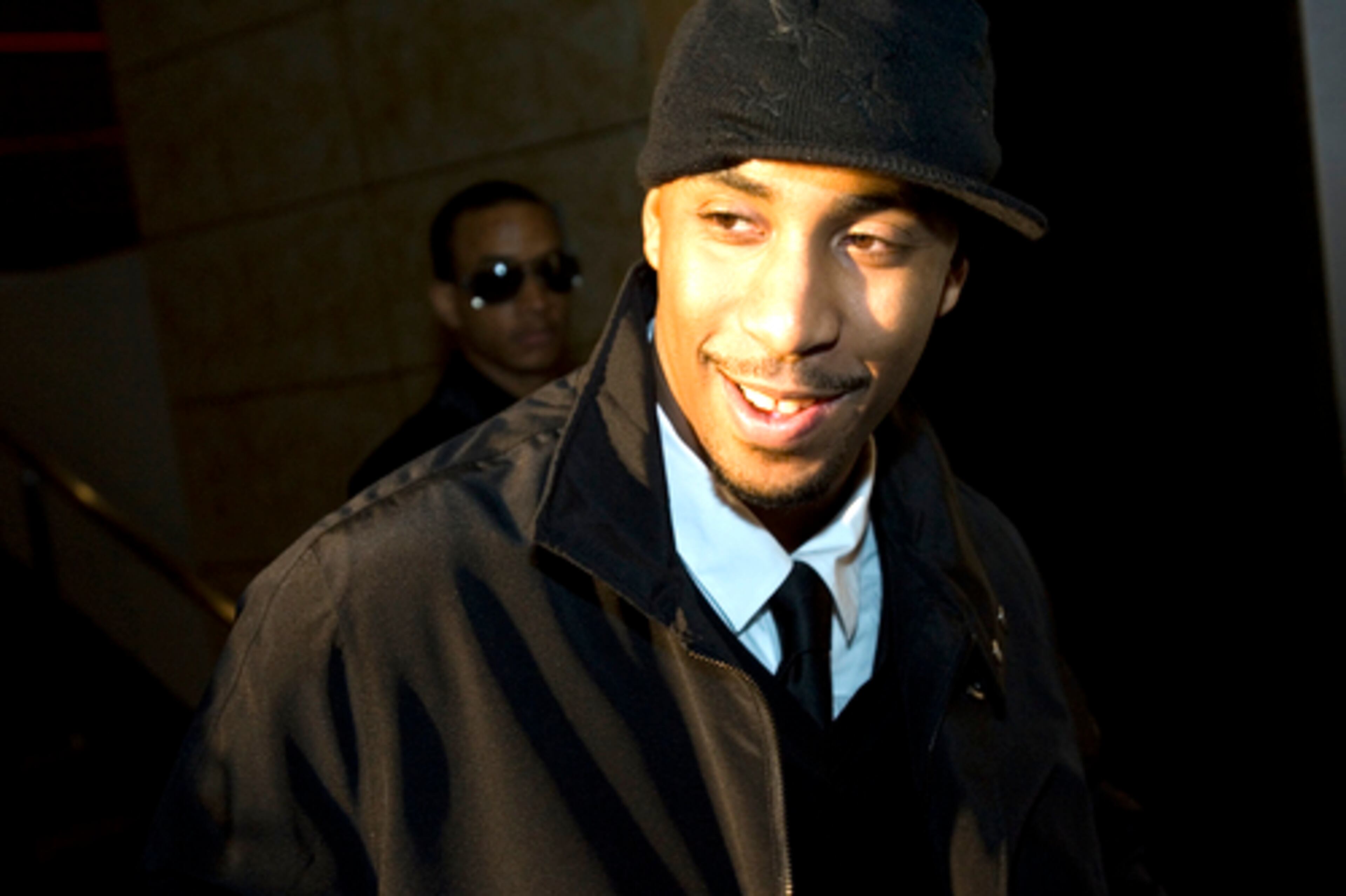 Novel, a musician who said he has benefited from the Dallas Austin Foundation, walks the red carpet.