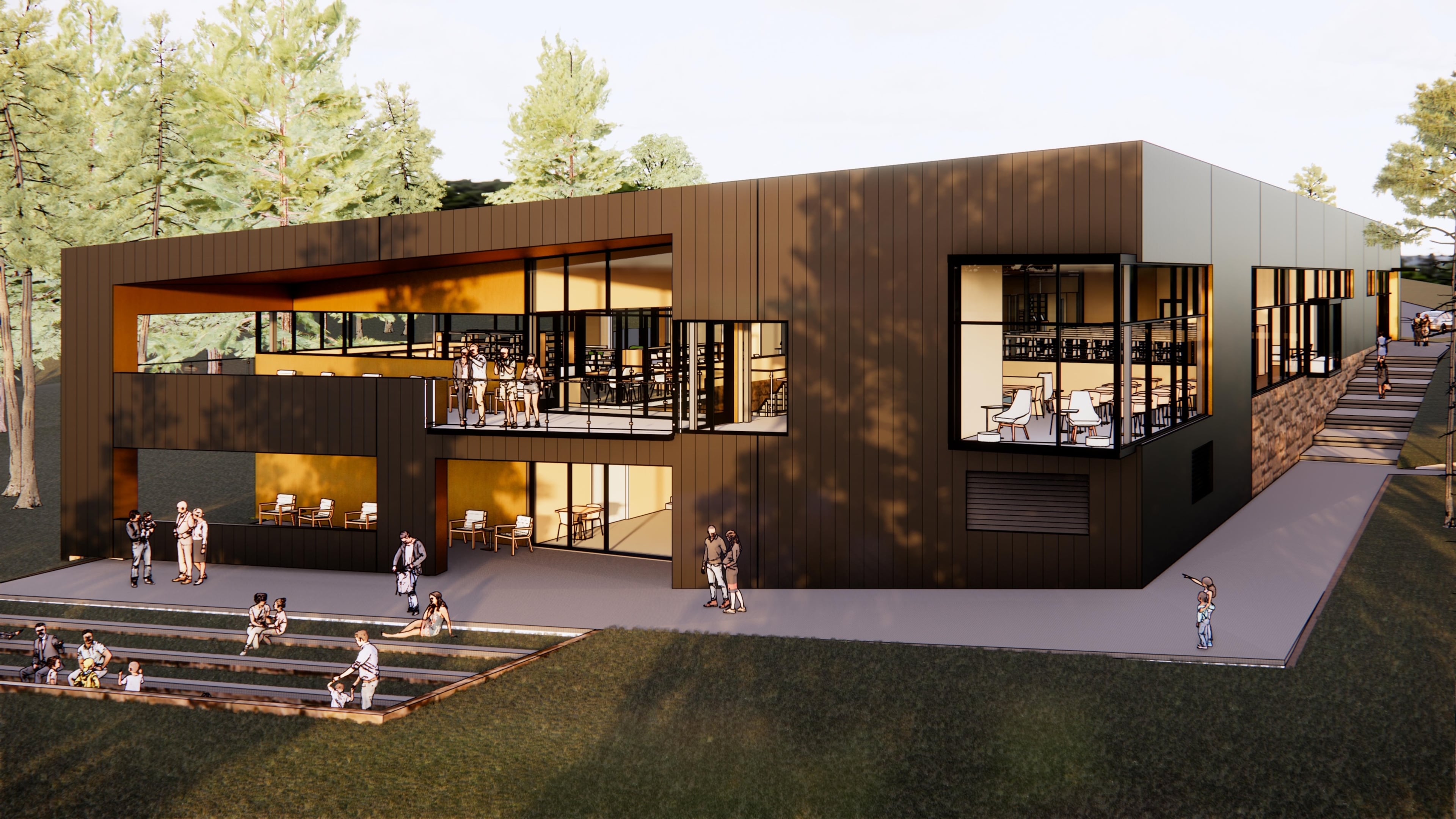 This rendering shows the design for the Northeast Cobb Community Center, which will house the Gritters Library and a space for Workforce Cobb in north Marietta. Cobb County