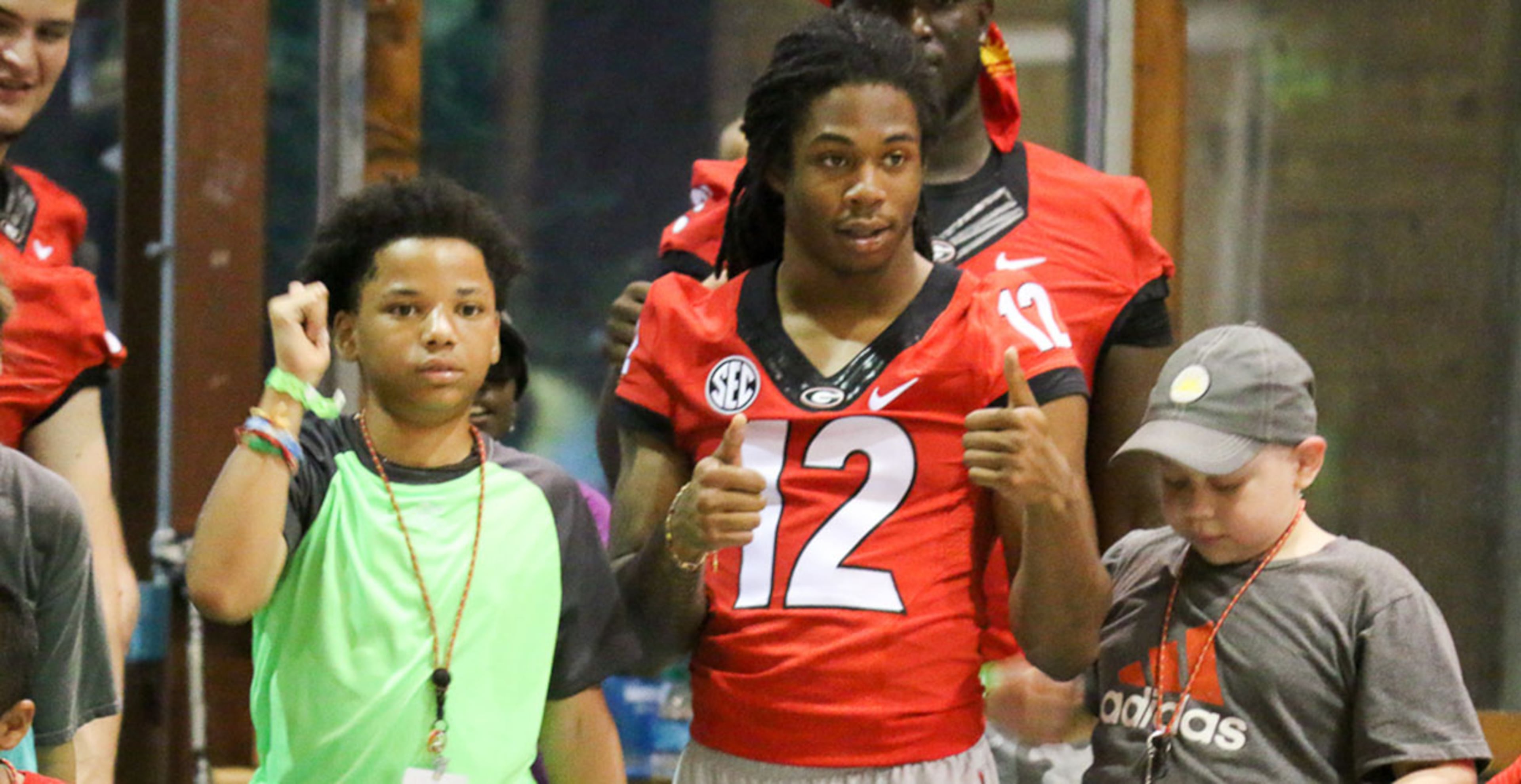 Briscoe enrolled at Georgia this summer, where he participated in the Bulldogs' annual trip to Camp Sunshine. He wanted the number 3 at UGA but got 12 instead.