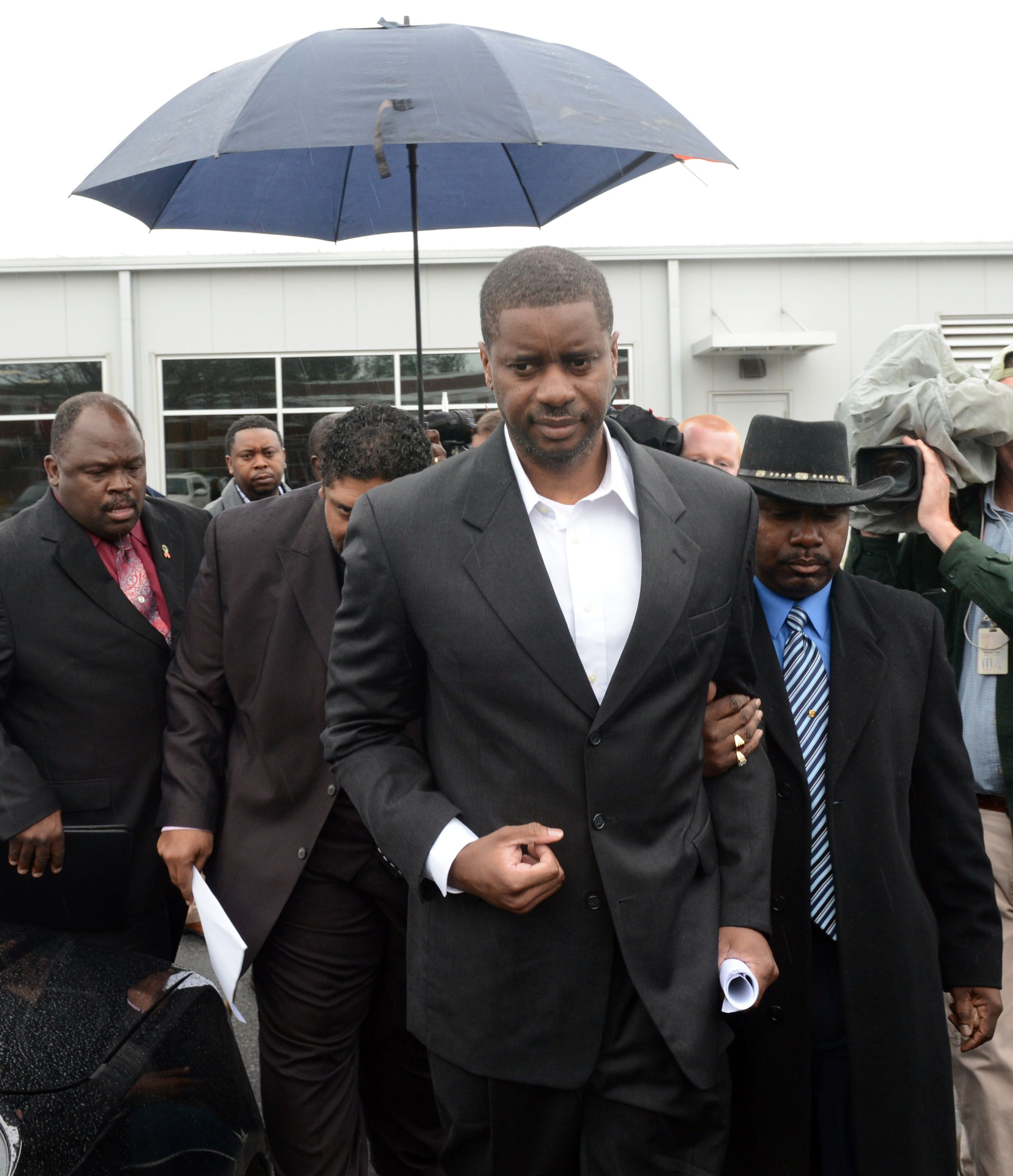 John McNeil,, who was sentenced to life in prison for murdering his contractor, leaves the Cobb County Adult Detention Facility Tuesday, February 12, 2013 .