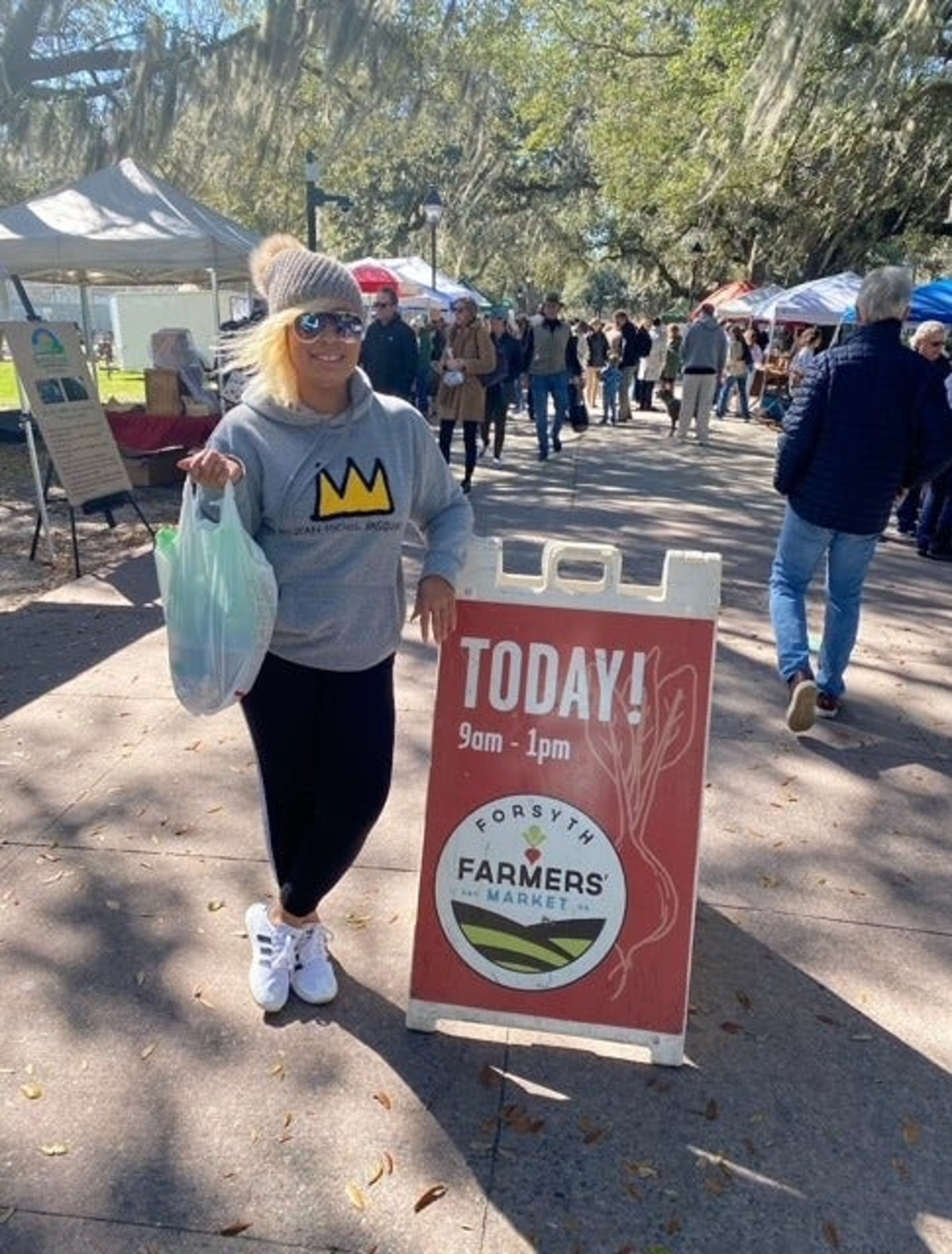 Gina Capers-Willis of What's Gina Cooking at the Saturday Forsyth Farmers' Market