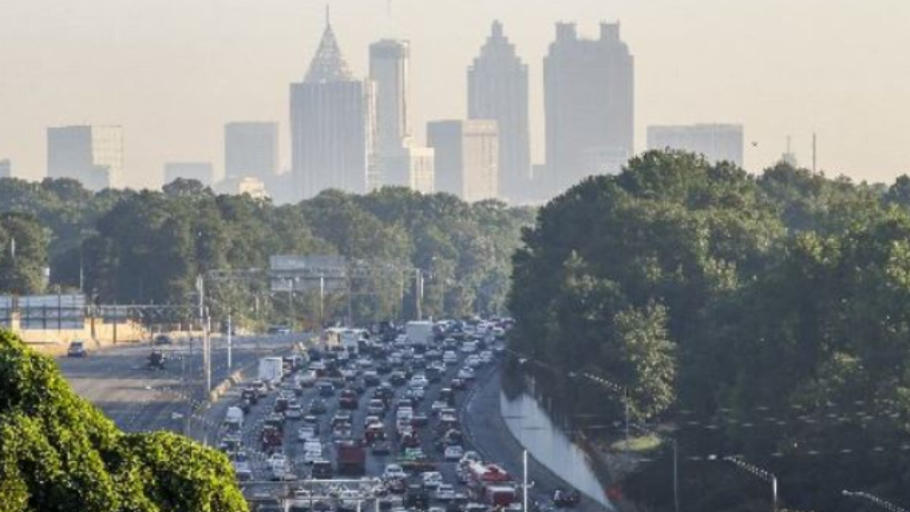 Drivers could face daunting traffic heading into downtown Atlanta on Saturday. JOHN SPINK / JSPINK@AJC.COM