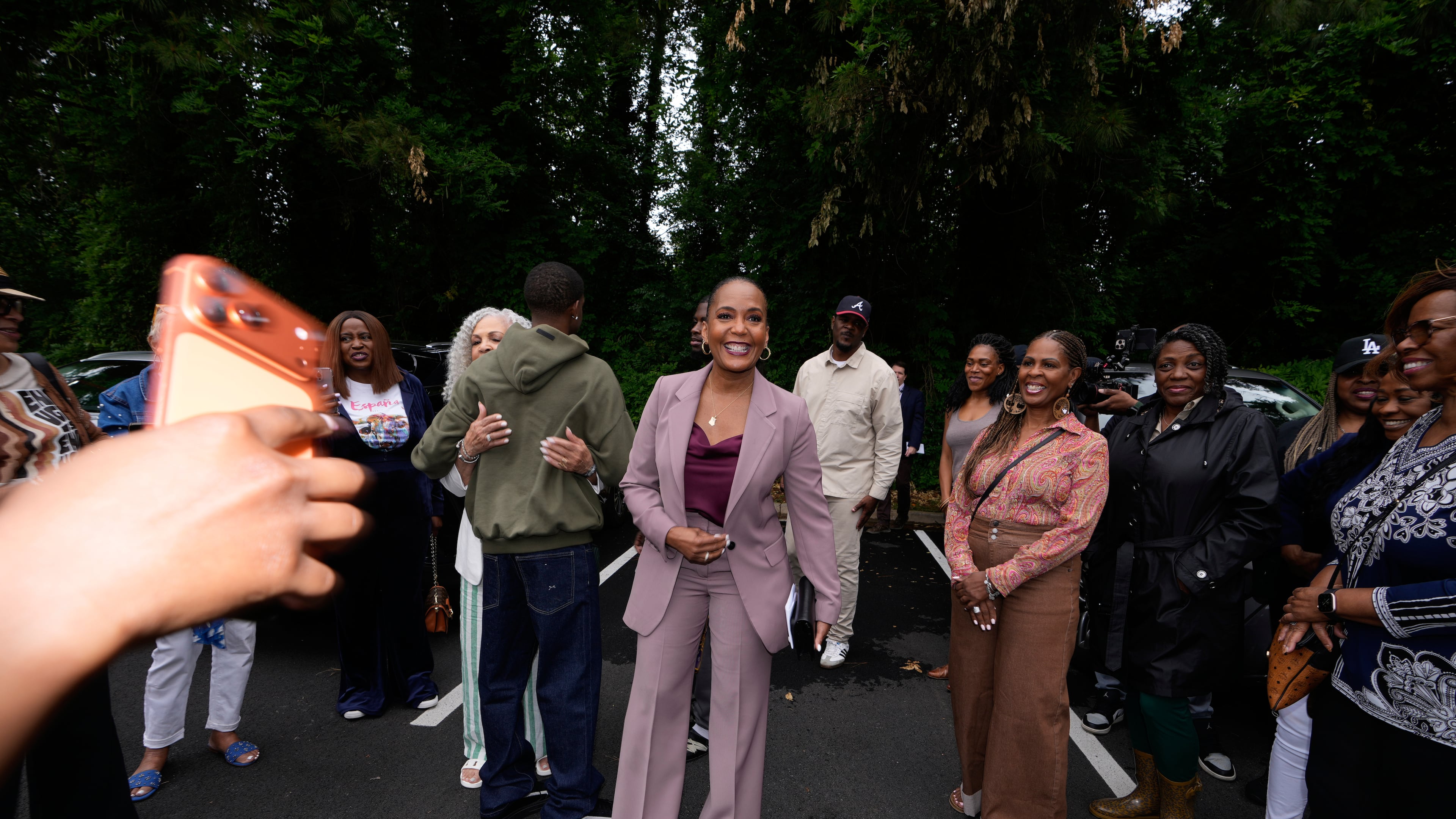 Democratic gubernatorial candidate Keisha Lance Bottoms, arrives to vote early in the Georgia Primary Election, Thursday, May 7, 2026, in Atlanta. (AP Photo/Brynn Anderson)