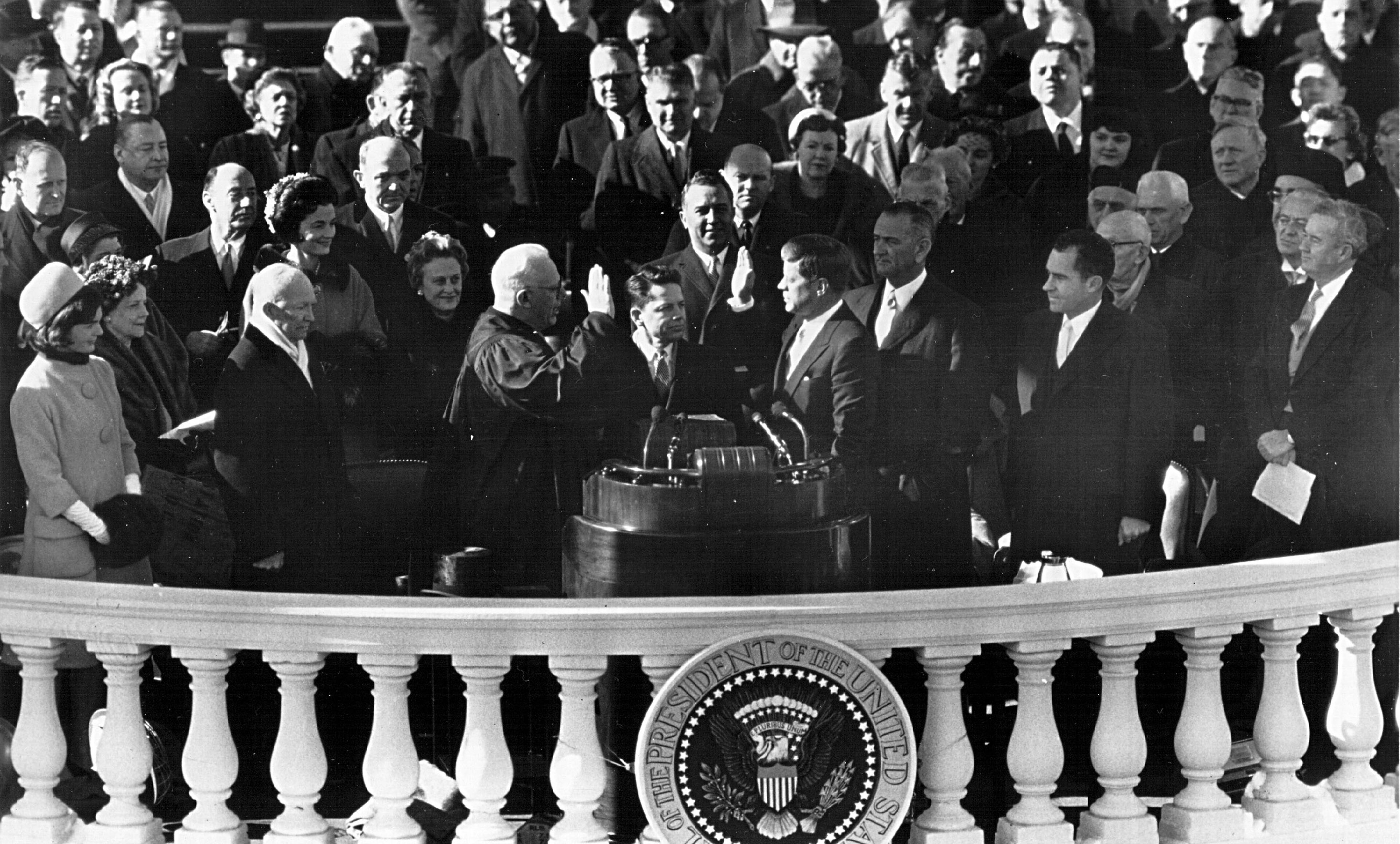 John F. Kennedy takes the Oath of Office for President of the United States in Washington. (National Archive/Newsmakers)