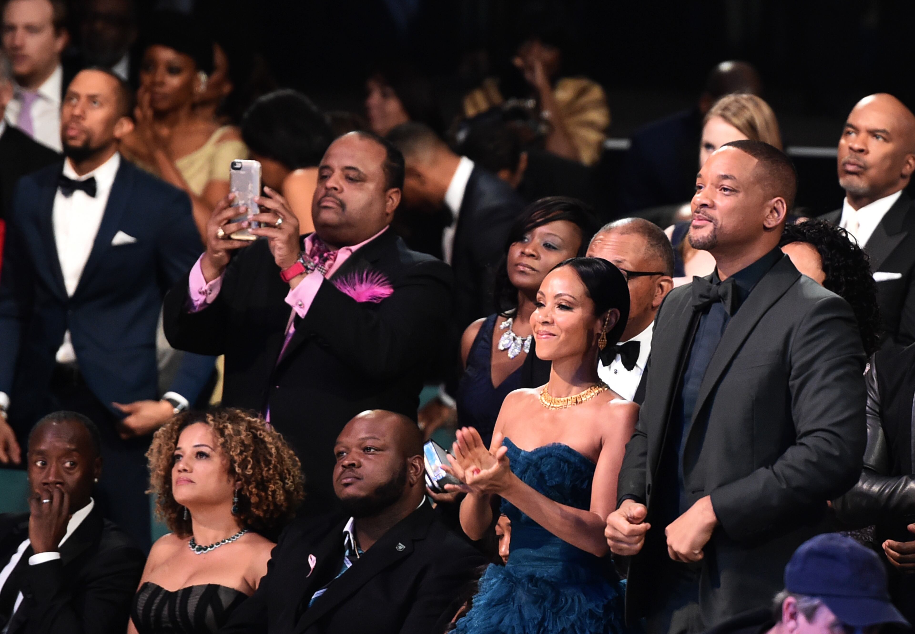PASADENA, CA - FEBRUARY 05: Actress Jada Pinkett Smith and actor Will Smith (R) attend the 47th NAACP Image Awards presented by TV One at Pasadena Civic Auditorium on February 5, 2016 in Pasadena, California. (Photo by Alberto E. Rodriguez/Getty Images for NAACP Image Awards)