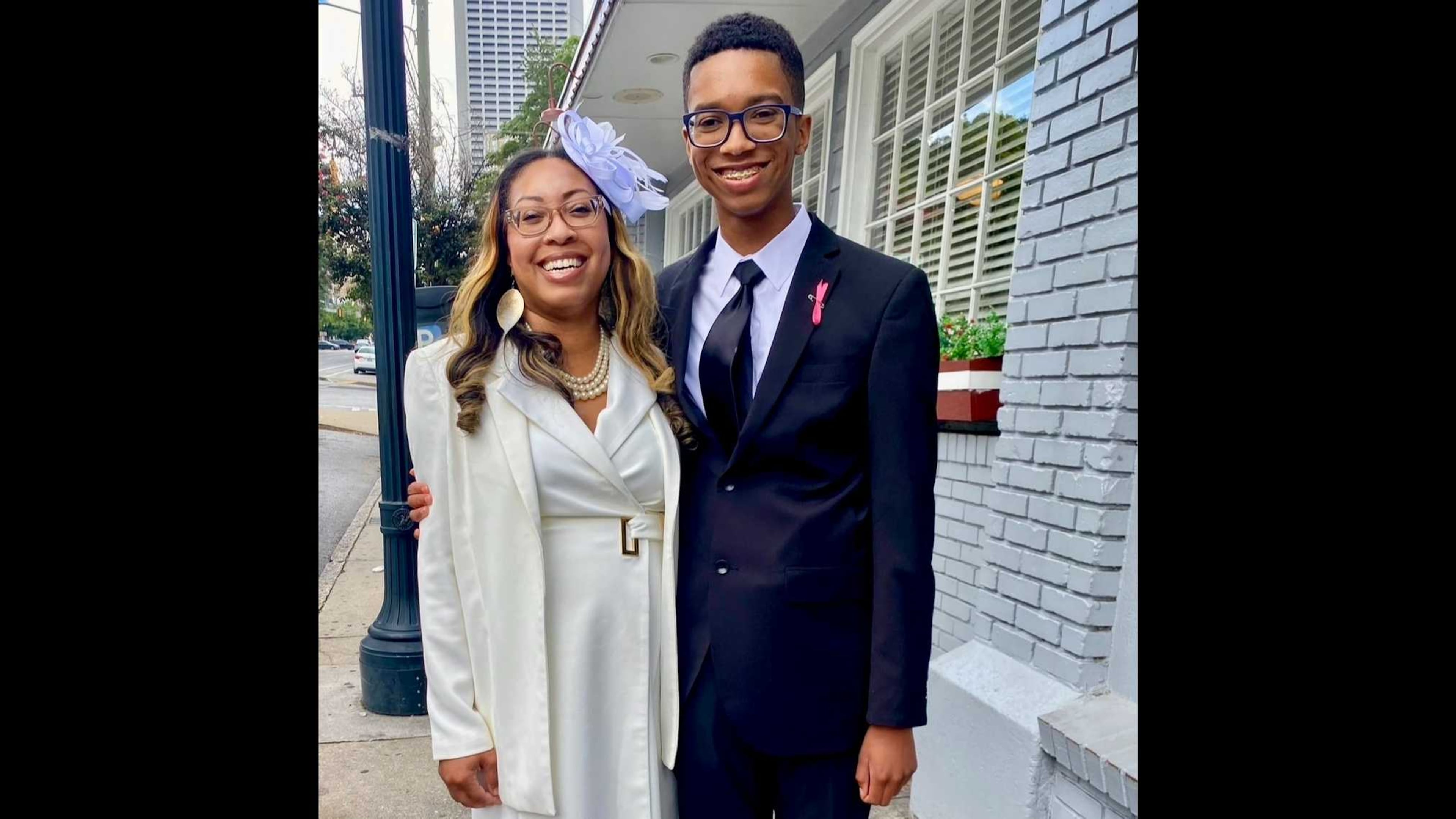 Shavonda Miles, left, said her son, Brandon Nuckles, has shown more focus and improved academically since restricting his screen time. (Courtesy)