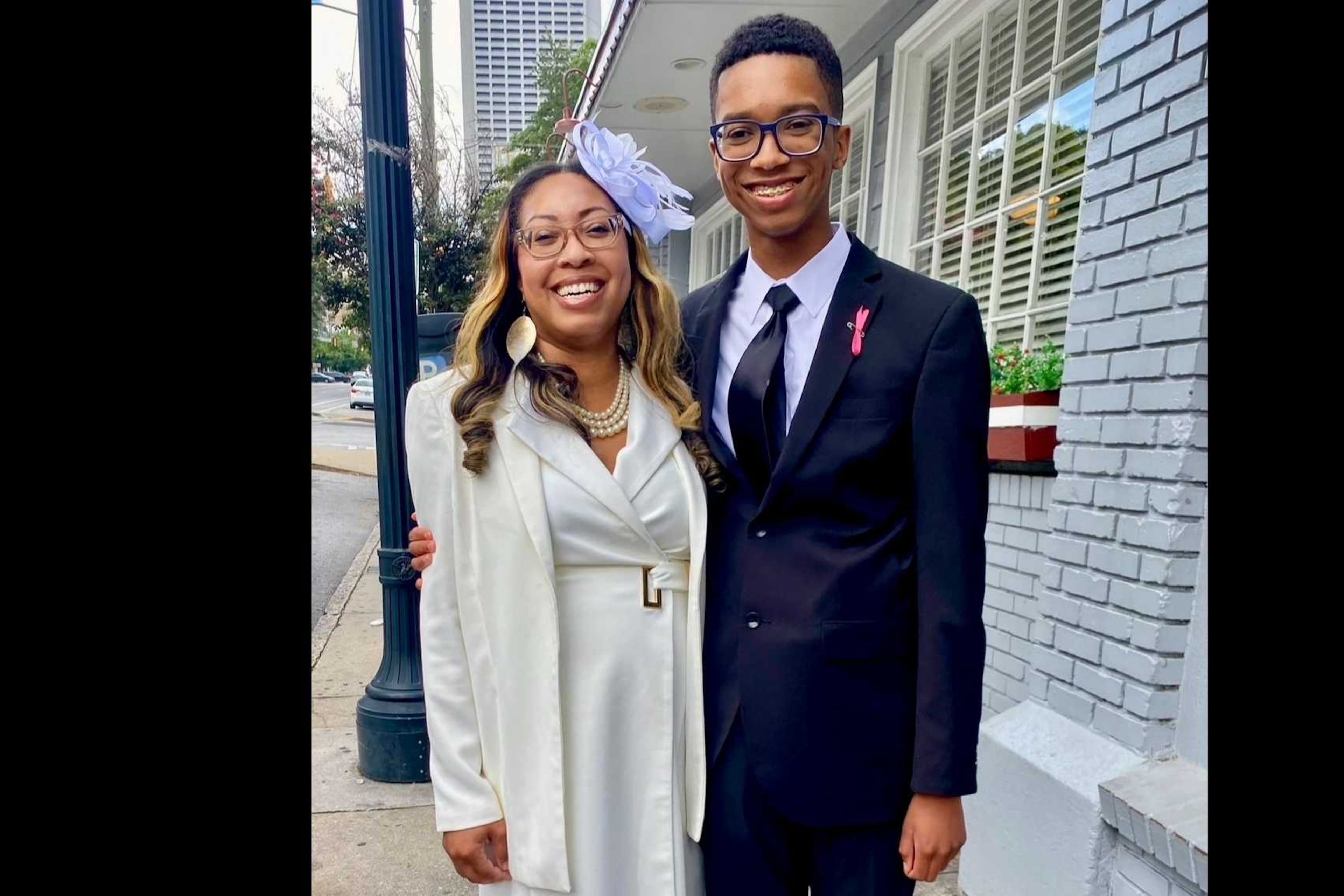 Shavonda Miles, left, said her son, Brandon Nuckles, has shown more focus and improved academically since restricting his screen time. (Courtesy)