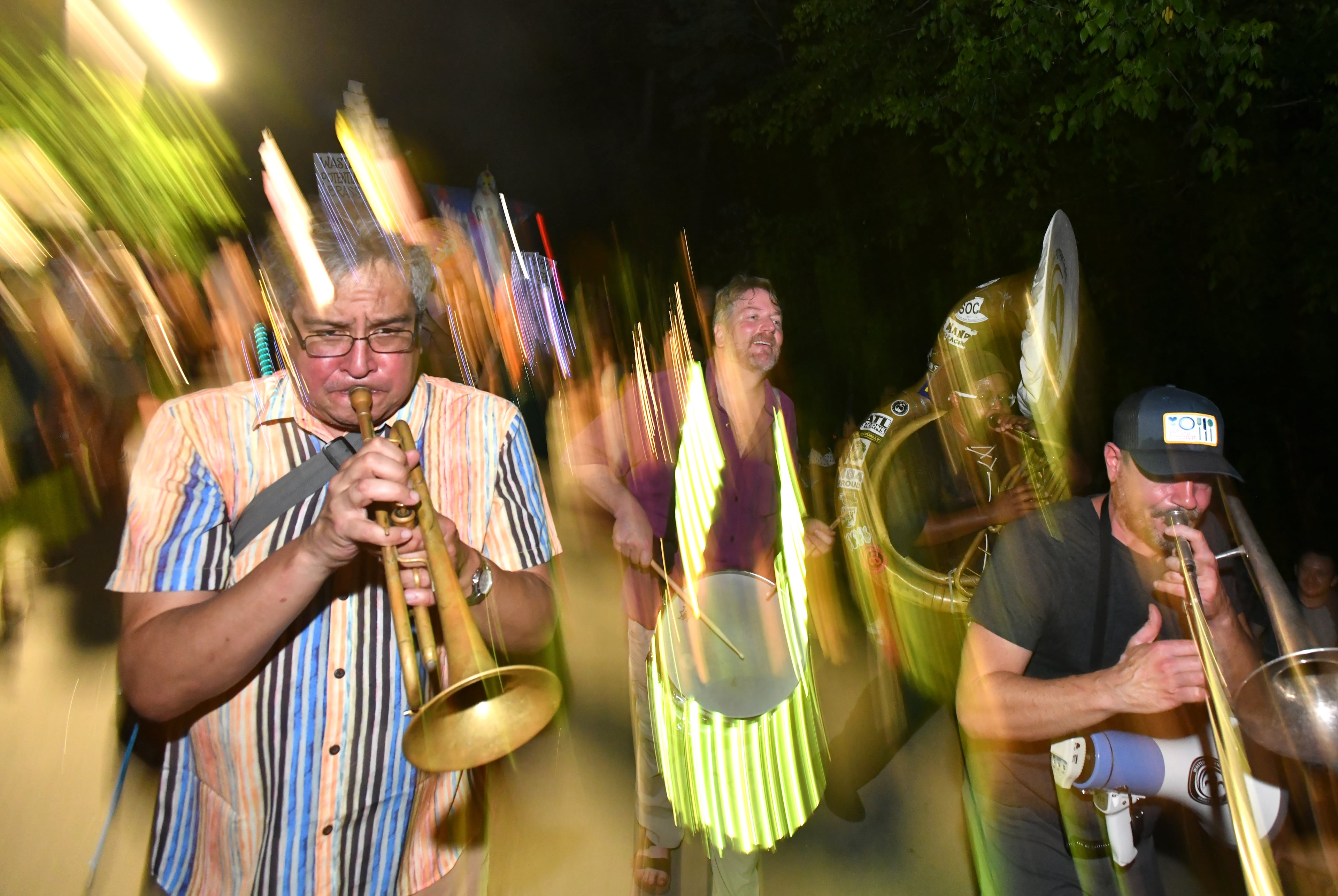 After a two-year hiatus because of the pandemic, thousands of participants and onlookers enjoy the Atlanta Beltline Lantern Parade on the Westside Trail on Saturday night, May 21, 2022. (Hyosub Shin / Hyosub.Shin@ajc.com)