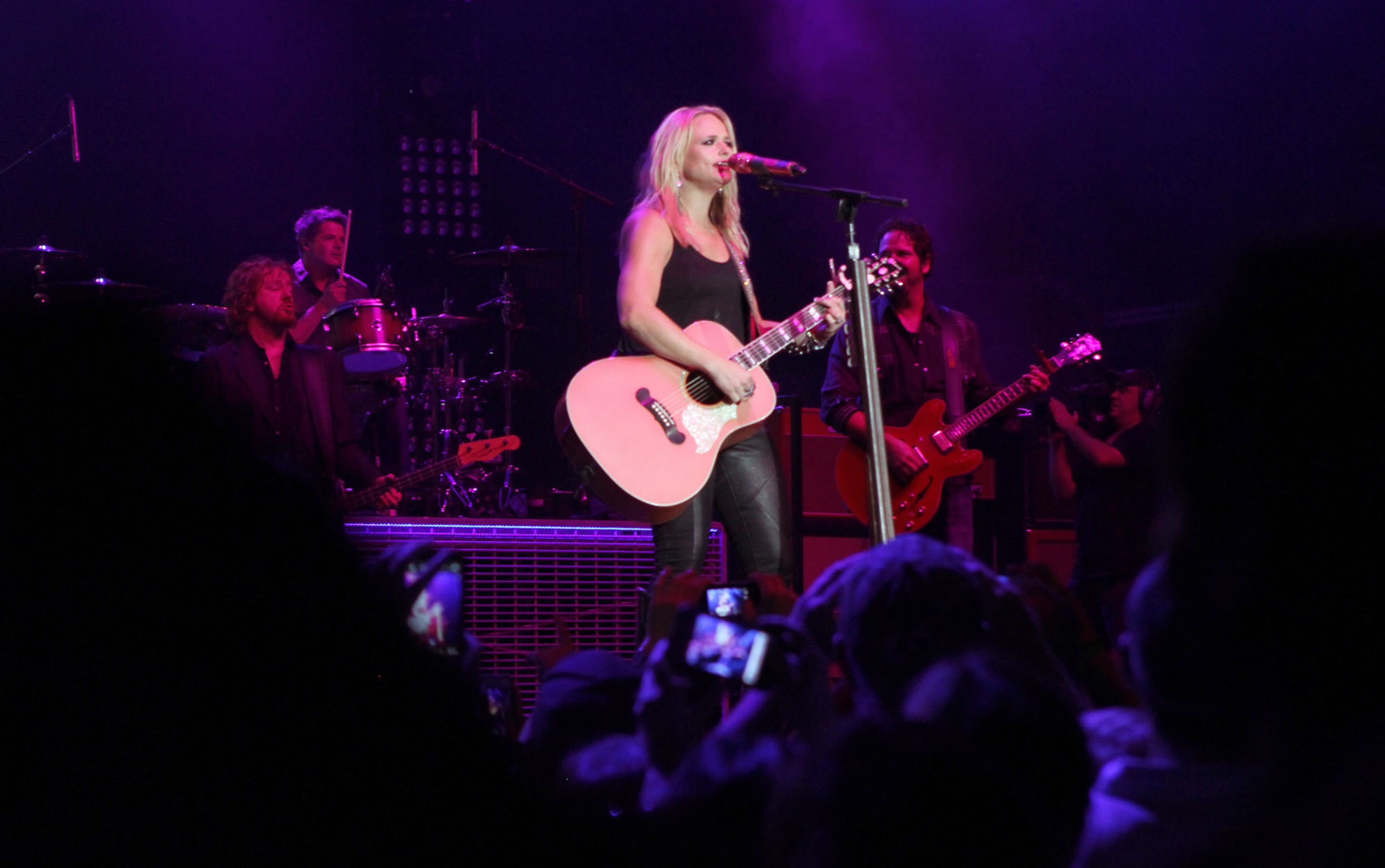 Miranda Lambert performs her hit single "Fastest Girl in Town," from her album, "Four the Record" at Aaron's Amphitheatre at Lakewood in Atlanta Thursday, Sept. 19, 2013.