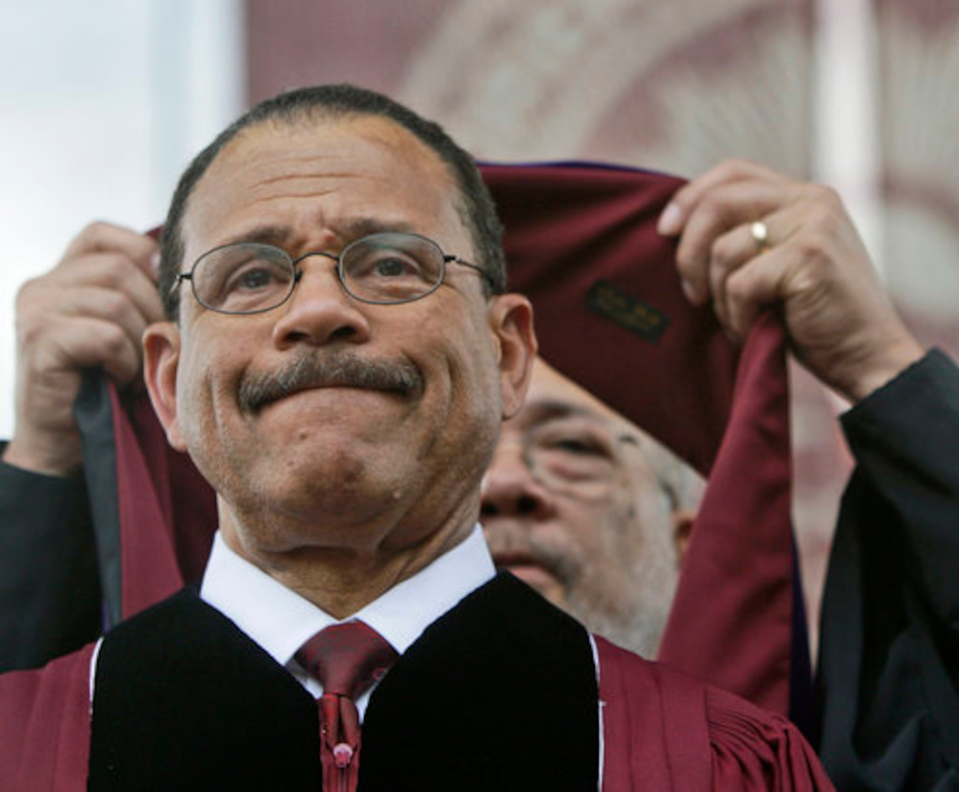 Congressman Sanford D. Bishop Jr., '68, receives an honorary doctor of law degree.