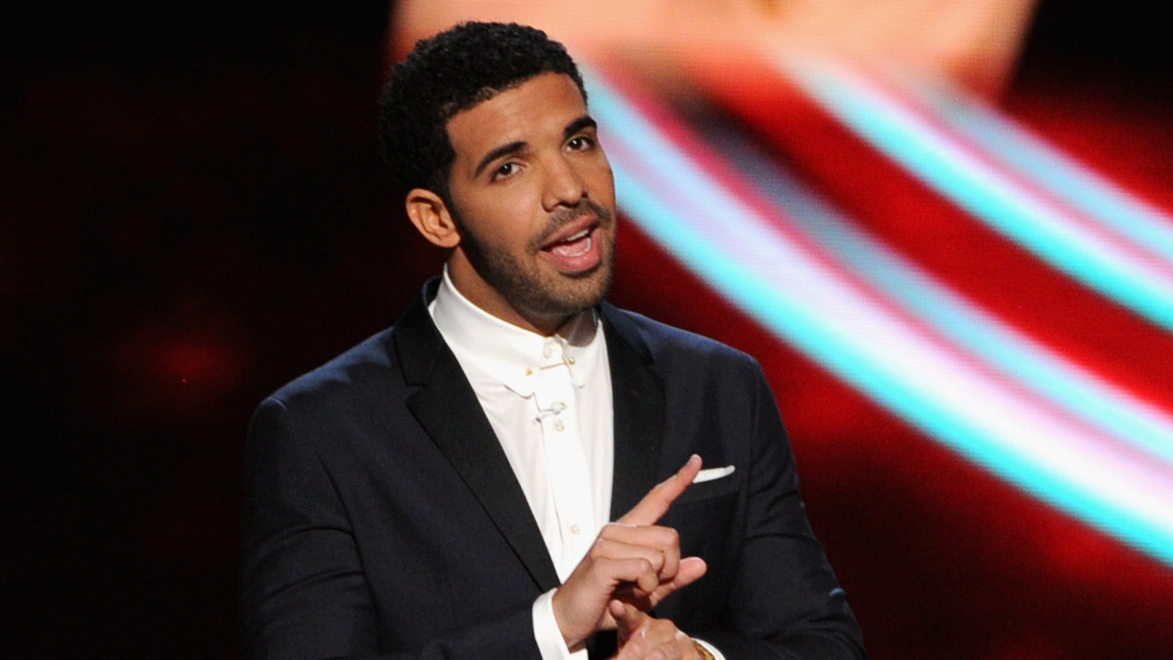 LOS ANGELES, CA - JULY 16: Host Drake speaks onstage during the 2014 ESPYS at Nokia Theatre L.A. Live on July 16, 2014 in Los Angeles, California. (Photo by Kevin Winter/Getty Images)