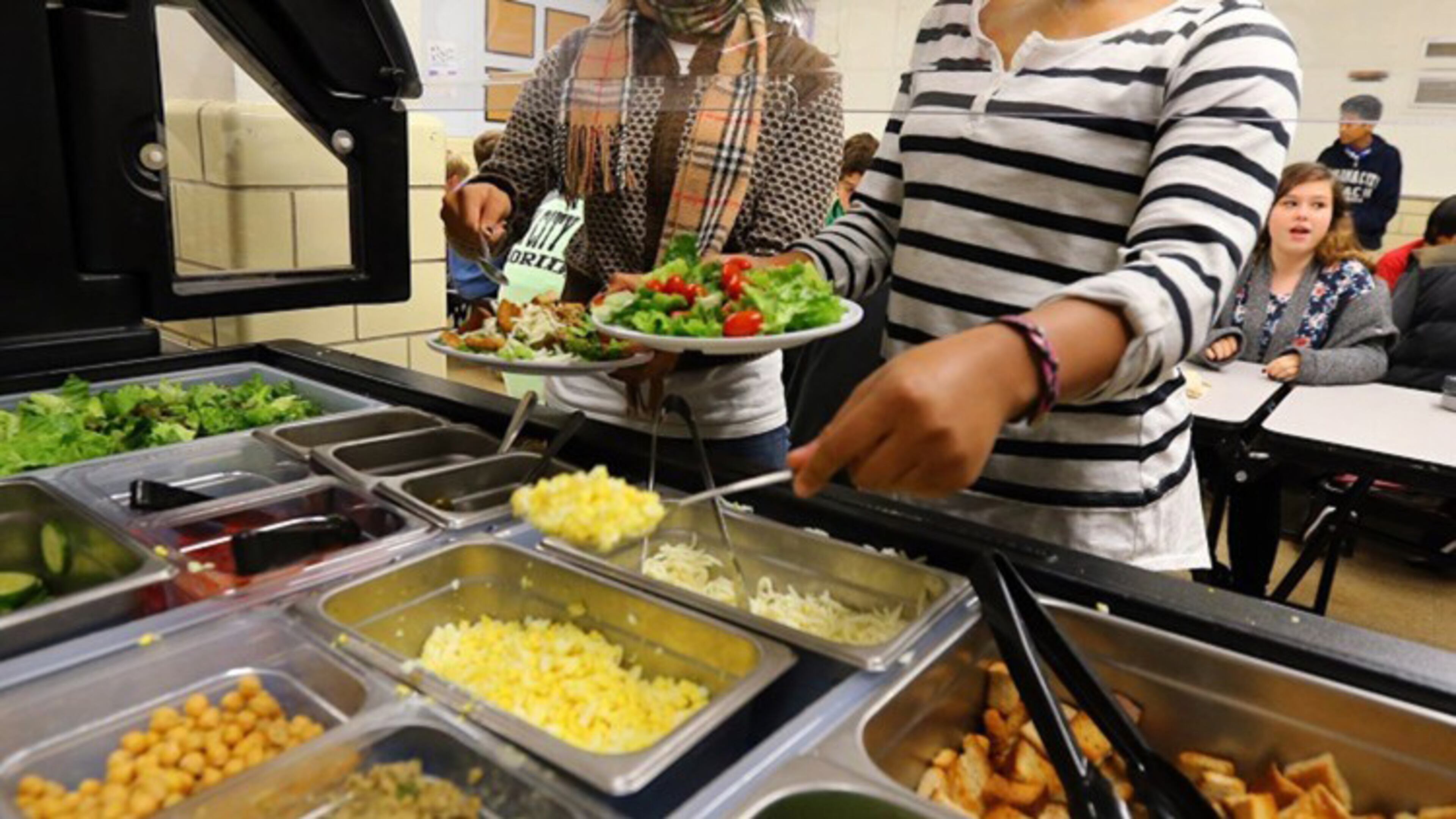 The day’s offering at a Cherokee County school cafeteria can be previewed by parents and students using a new “MealViewer to Go” app and website. Curtis Compton / AJC FILE