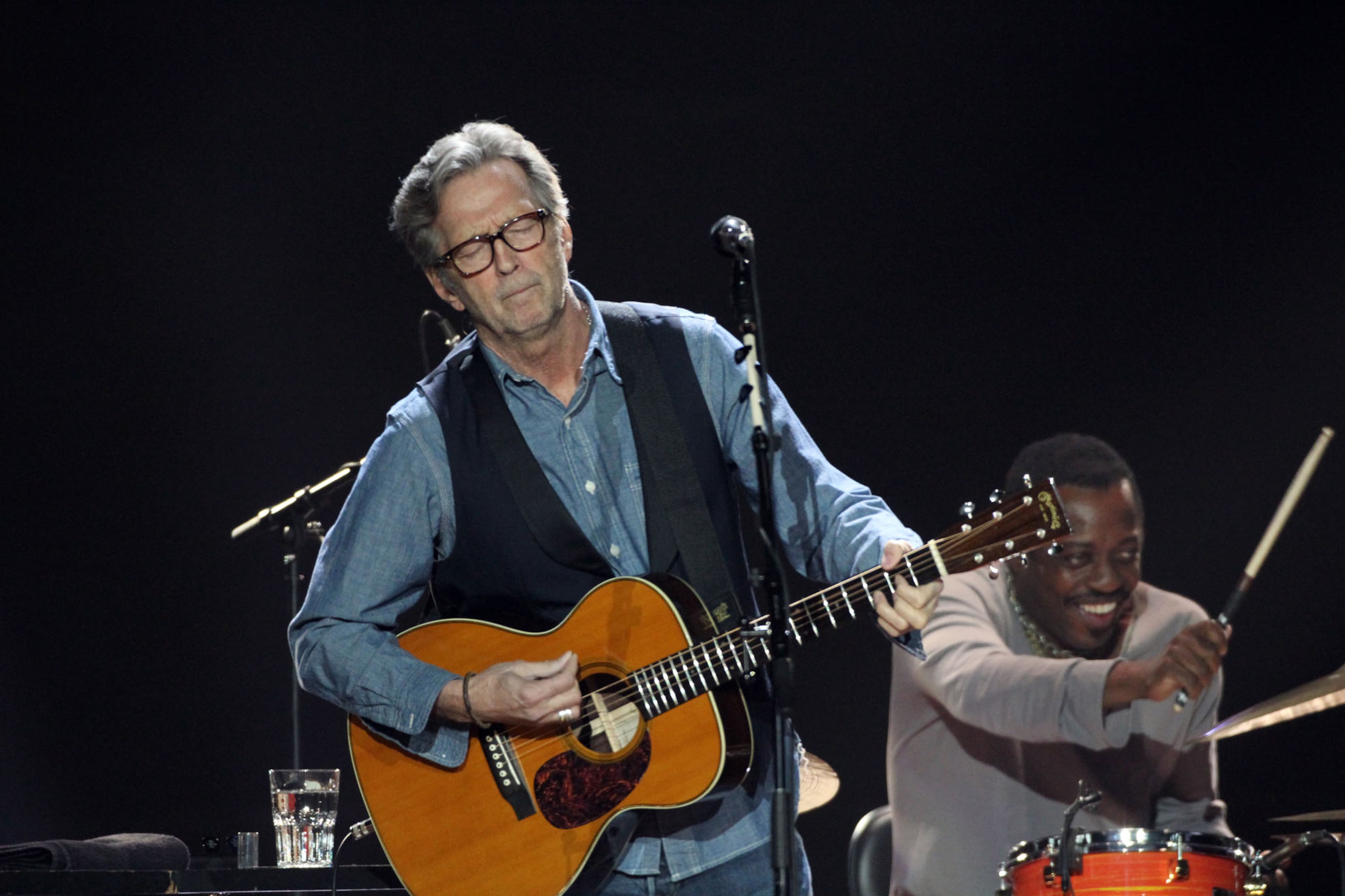 Eric Clapton played before a sold-out audience at the Gwinnett Center Wednesday, March 27, 2013.