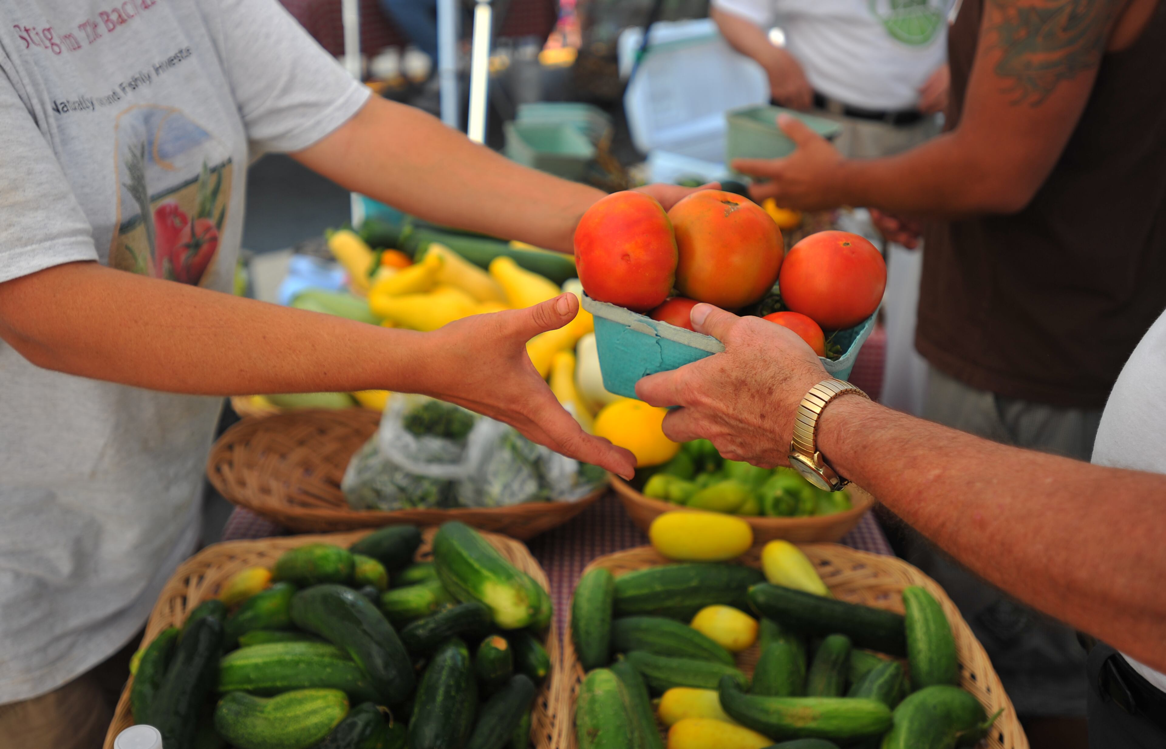 Marietta Square Farmers Market: With more than 60 vendors on Saturdays and Sundays, the market features locally grown produce, including these tomatoes grown by Lynn Teddlie, co-owner of Straight from the Backyard in Loganville. Open: 9 a.m.-noon Saturdays year-round; noon-3 p.m. Sundays through November. 65 Church St., Marietta. www.mariettasquarefarmersmarket.net.