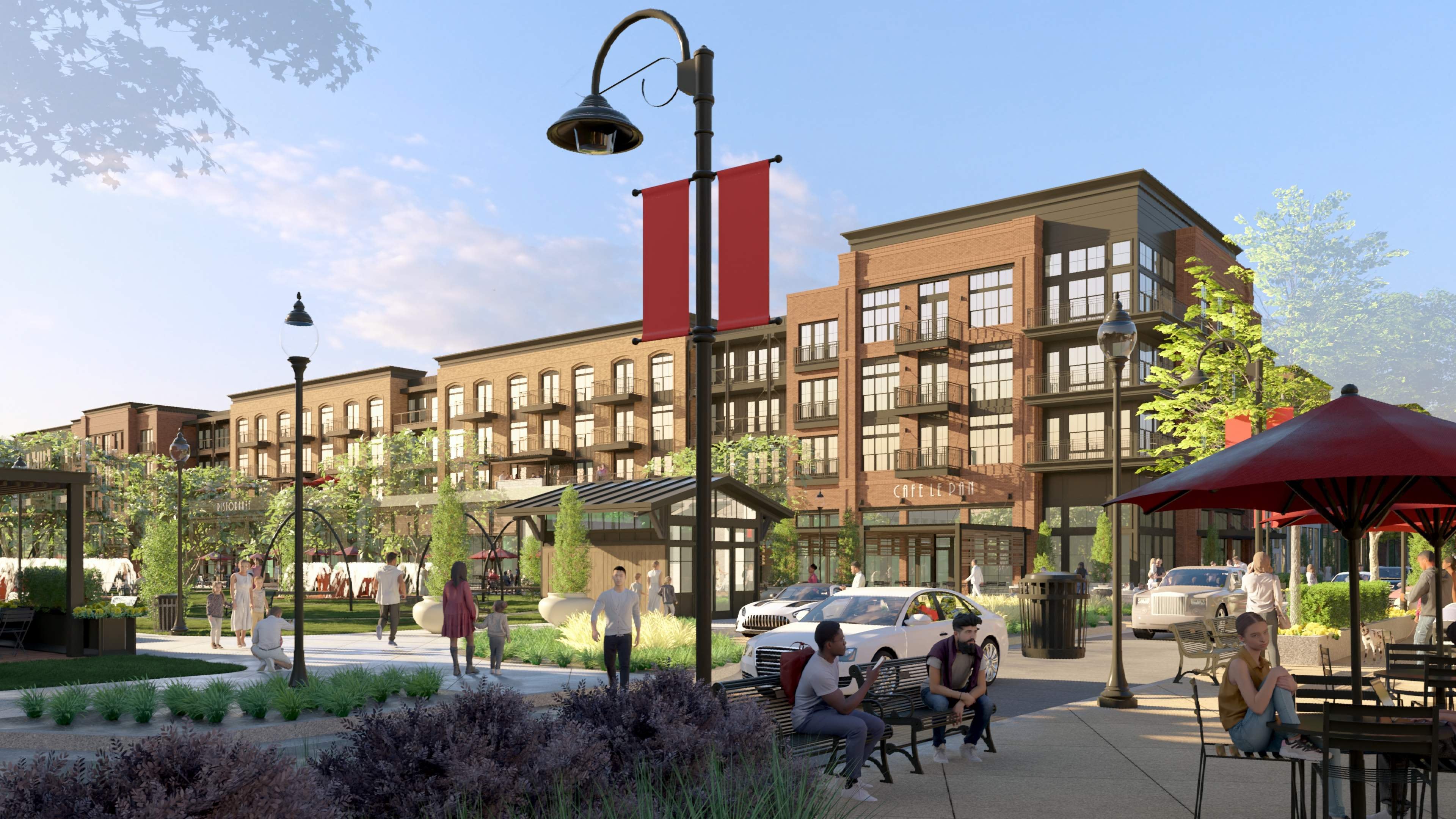 This is a rendering of the Lakeshore project, the retail and residential redevelopment of Lakeshore Mall in Gainesville. (Courtesy Branch Properties)
