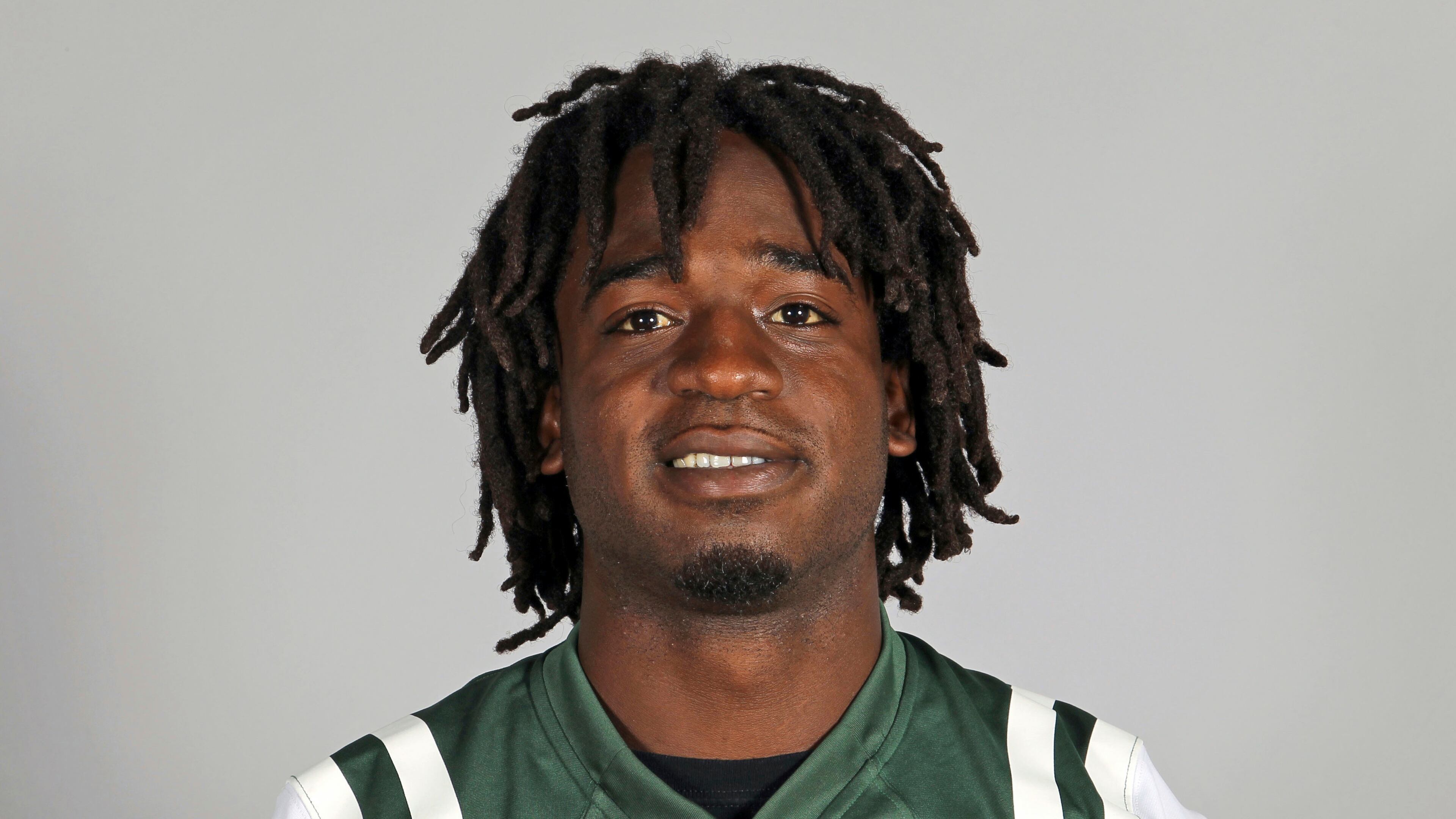 FILE - This is a 2013 file photo showing New York Jets running back Joe McKnight. Former NFL player McKnight has been shot to death following an argument at an intersection with another motorist. Jefferson Parish (La.) Sheriff Newell Normand says it happened about 2:43 p.m. Thursday, Dec. 1, 2016, in Terrytown, a suburb of New Orleans. (AP Photo/File)