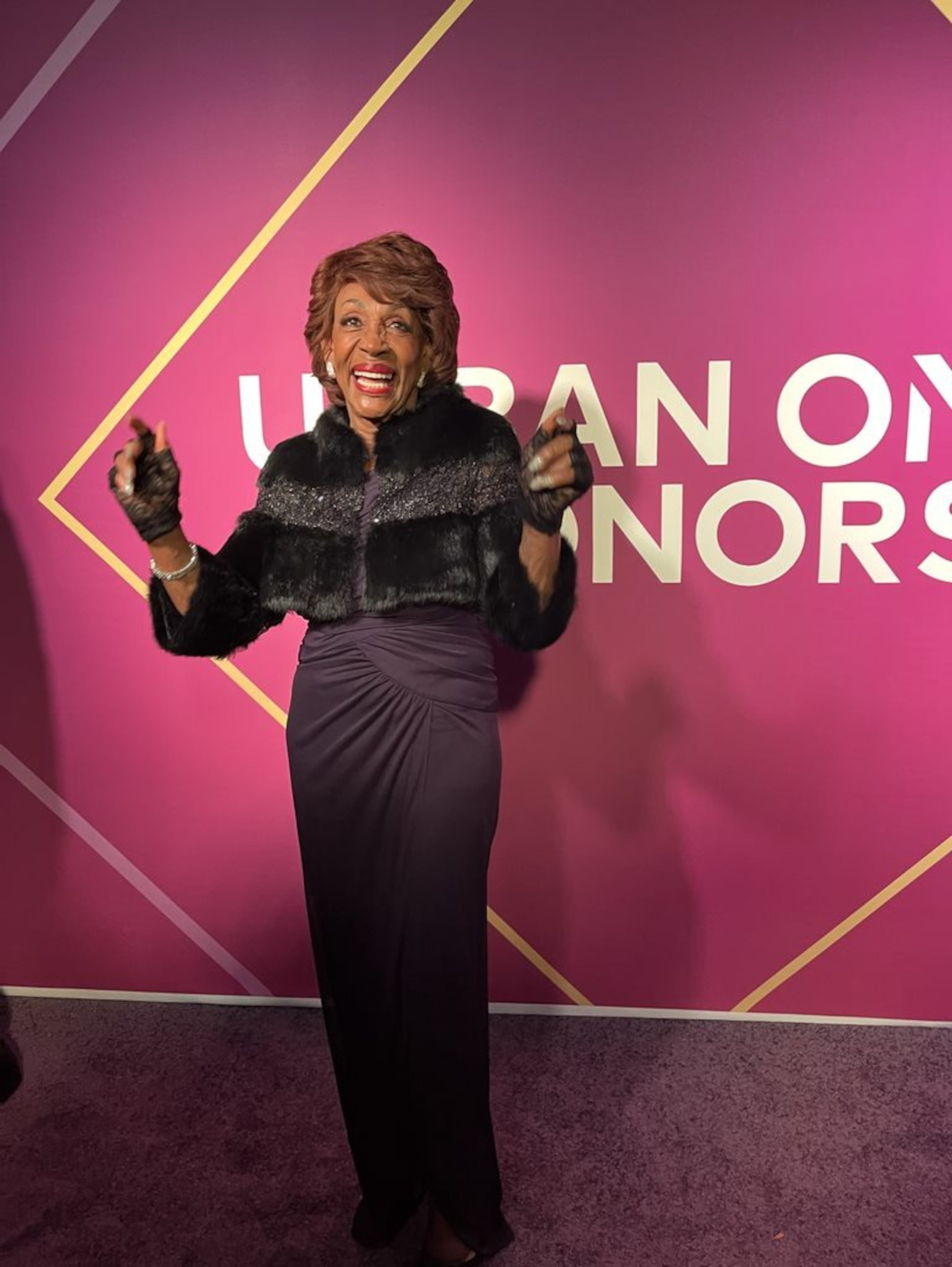 Congresswoman Maxine Waters at the Urban One Honors red carpet (2022)