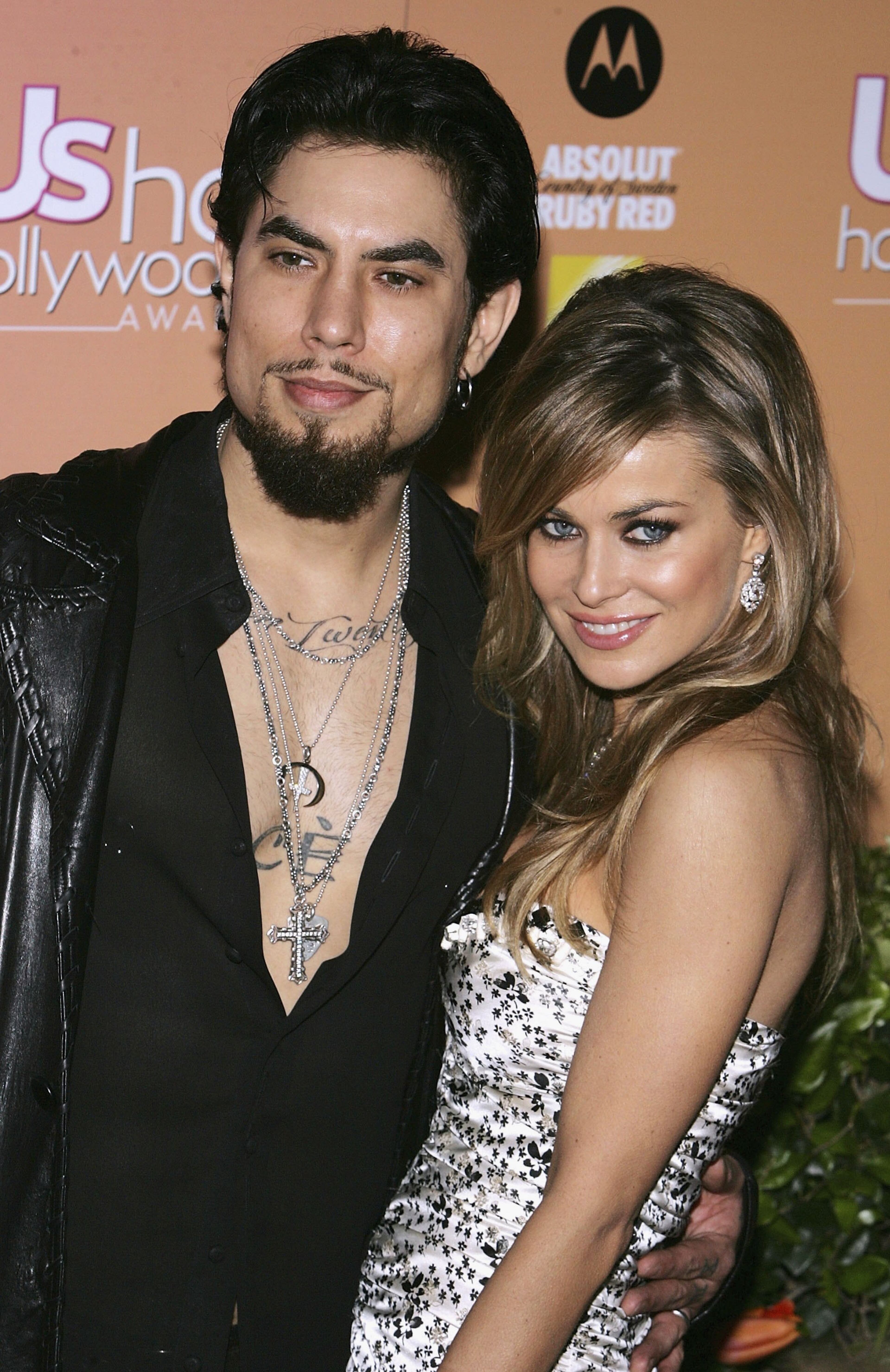 WEST HOLLYWOOD, CA - APRIL 26: Actress Carmen Electra, and Dave Navarro, musician arrive at the US Weekly Hot Hollywood Awards party held at the Republic restaurant and lounge on April 26,2006, in West Hollywood, California. (Photo by Frazer Harrison/Getty Images)